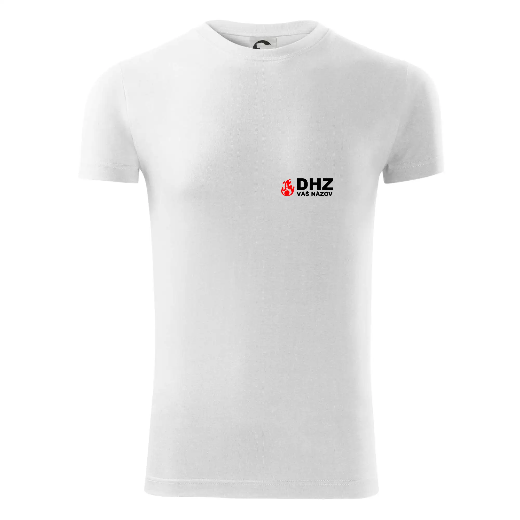 Originálne tričká pre hasičov - DHZ (oheň, názov sboru - vlastný nápis) - Viper FIT - Pánske zúžené tričko