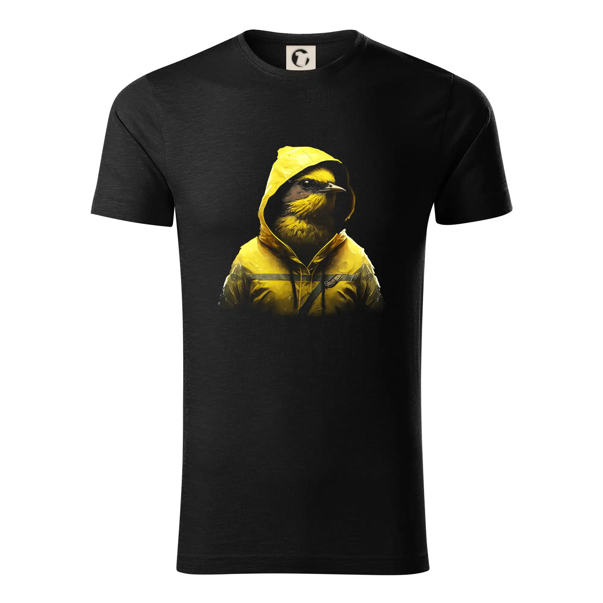 Tričká so zvieratami - Kanárek v bundě - Tričko z organickej bavlny