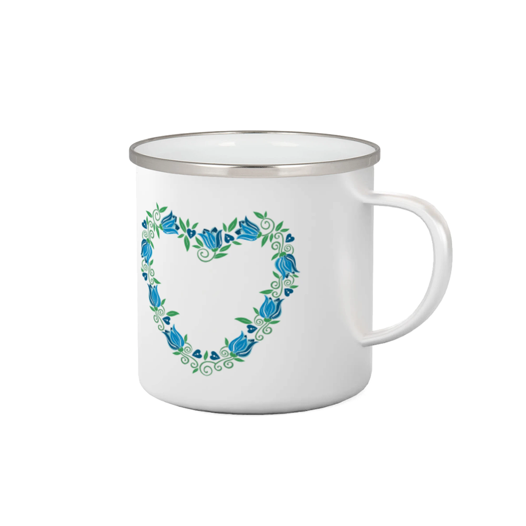 Tričká s kvetinami - Modré tulipánové srdiečko (Pecka design) - Plecháčik