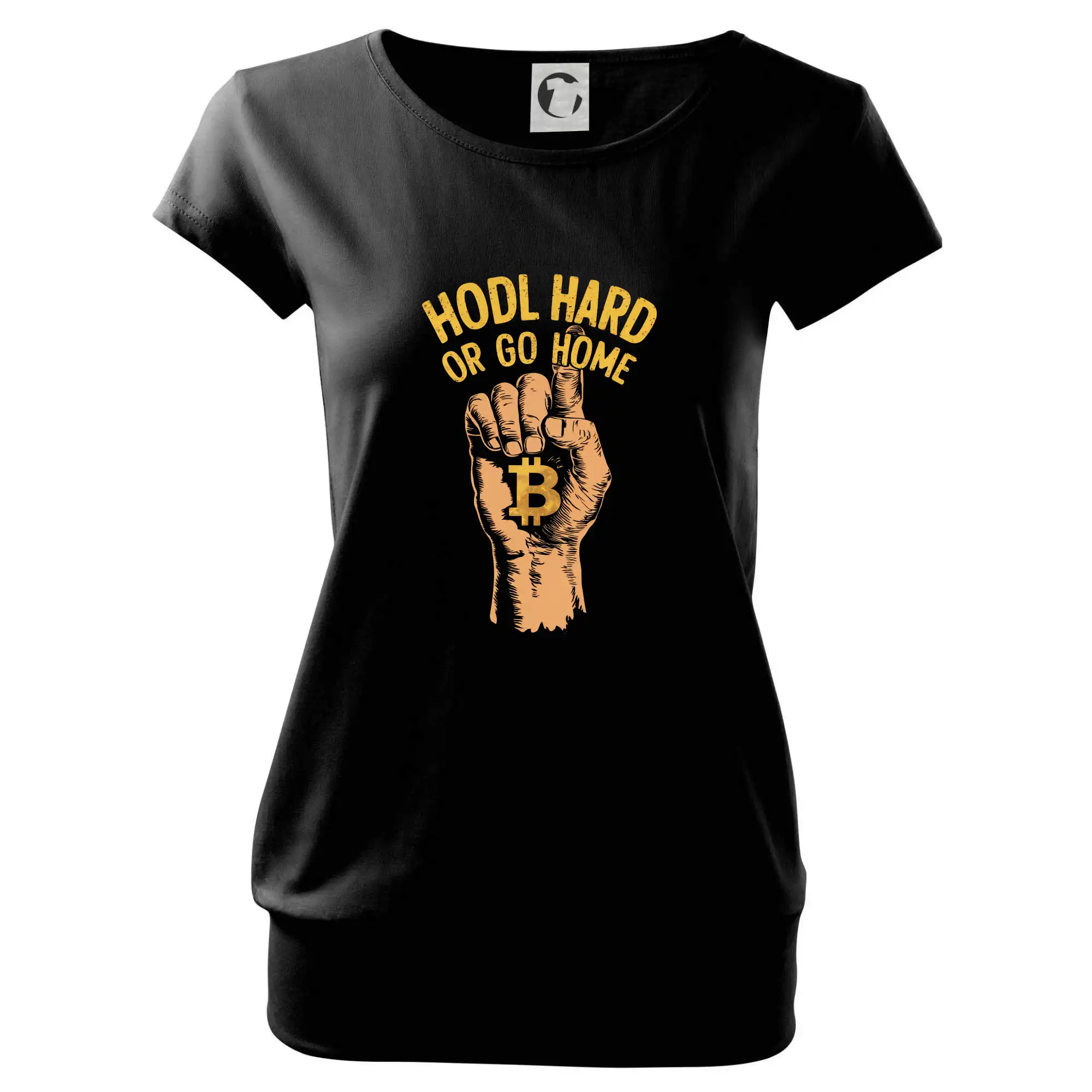 Ruka HODL Hard or Go Home - Voľné tričko city