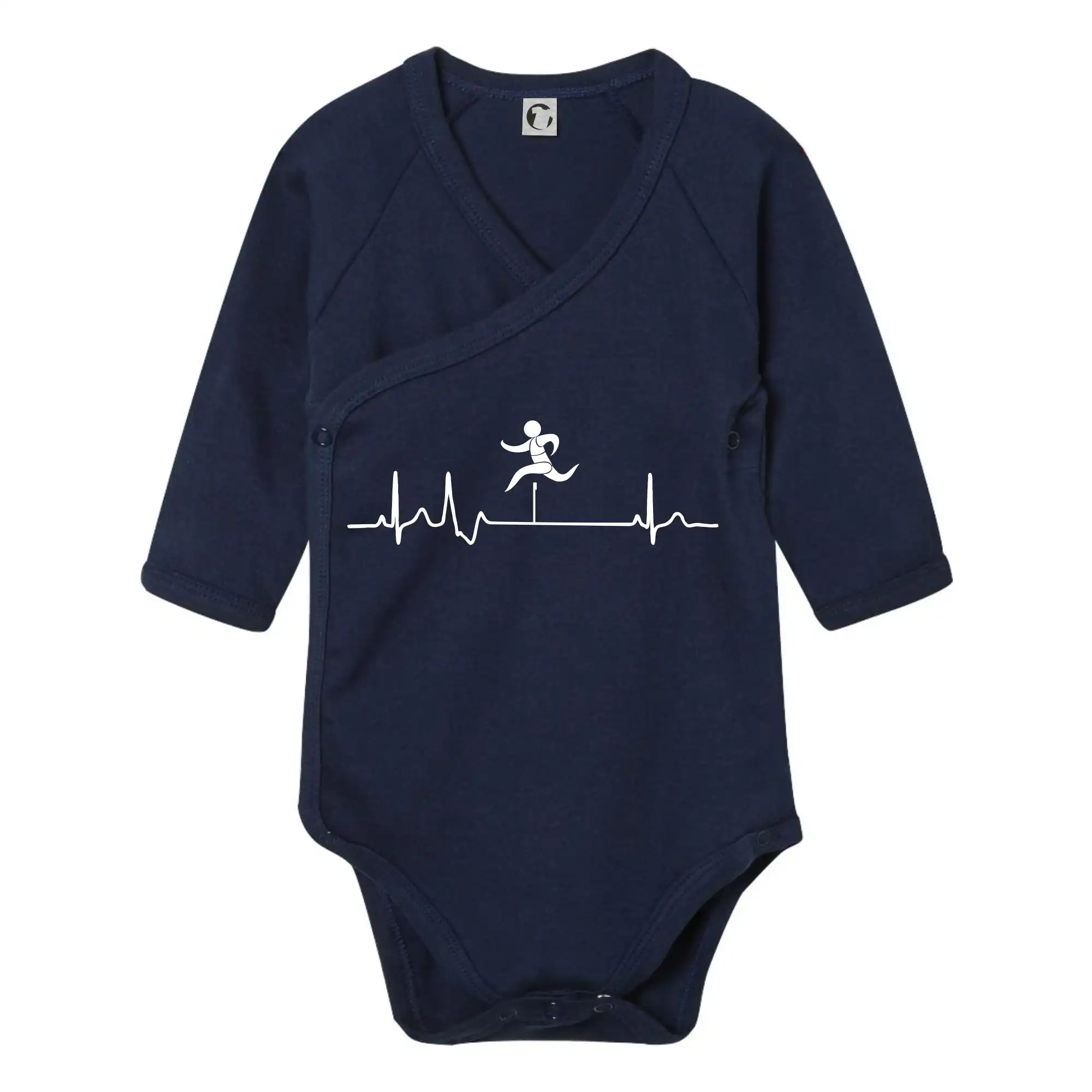 Tričká pre bežcov - EKG prekážkový beh - Body zavinovacie s dlhým rukávom