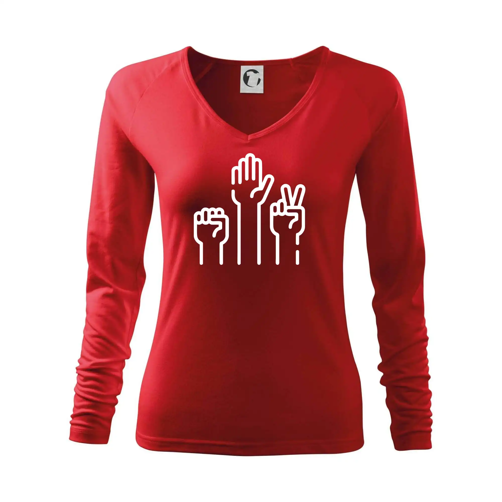 Tričká na párty - Kameň nožnice papier ikony - Tričko dámske Elegance