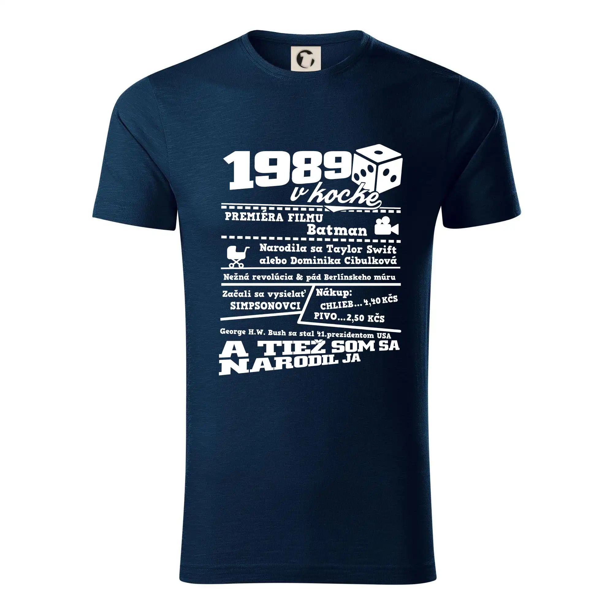 Trička s ročníkom 1989 - 1989 v kocke - Tričko z organickej bavlny