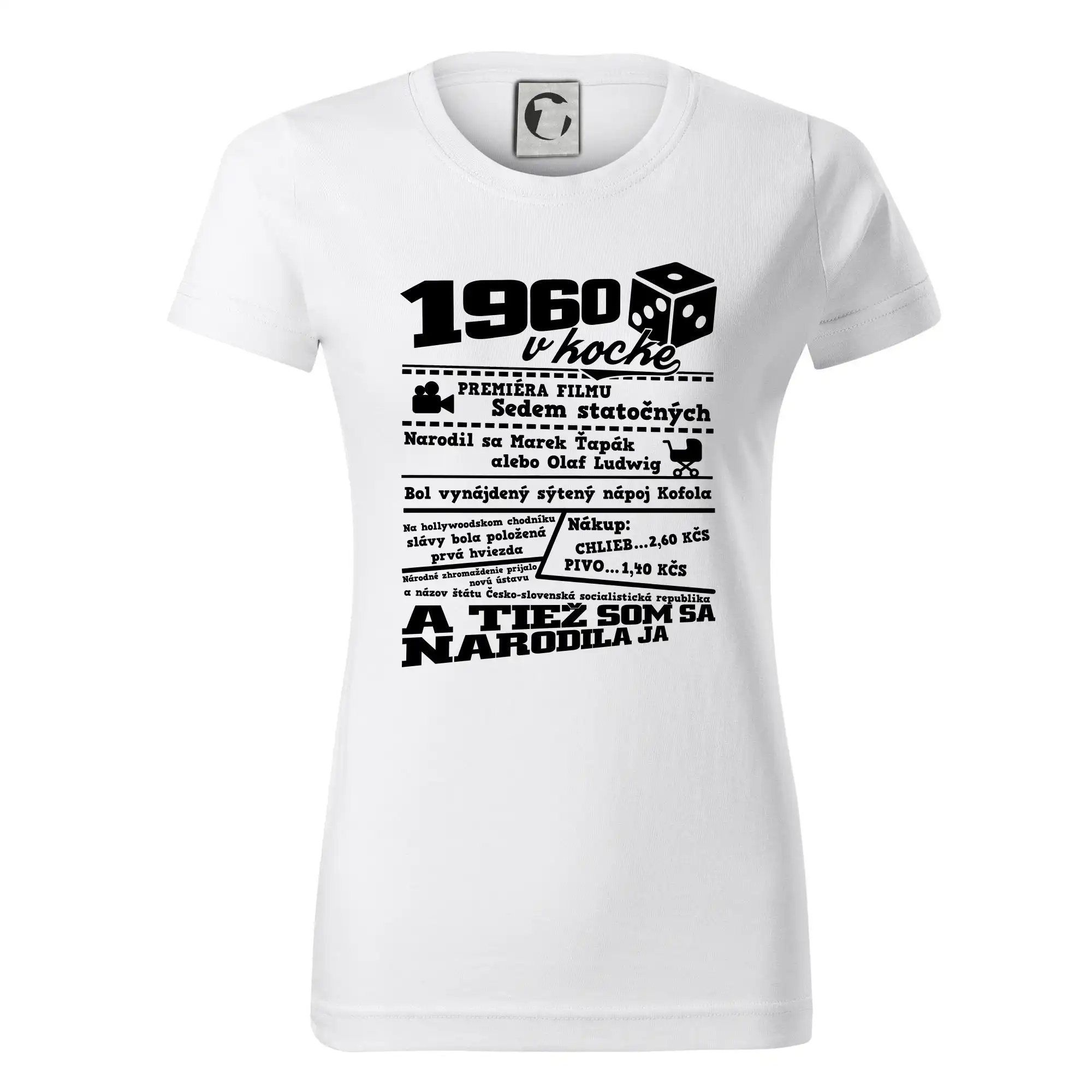 1960 v kocke - Dámske tričko basic - ľahko voľnejšie a dlhšie