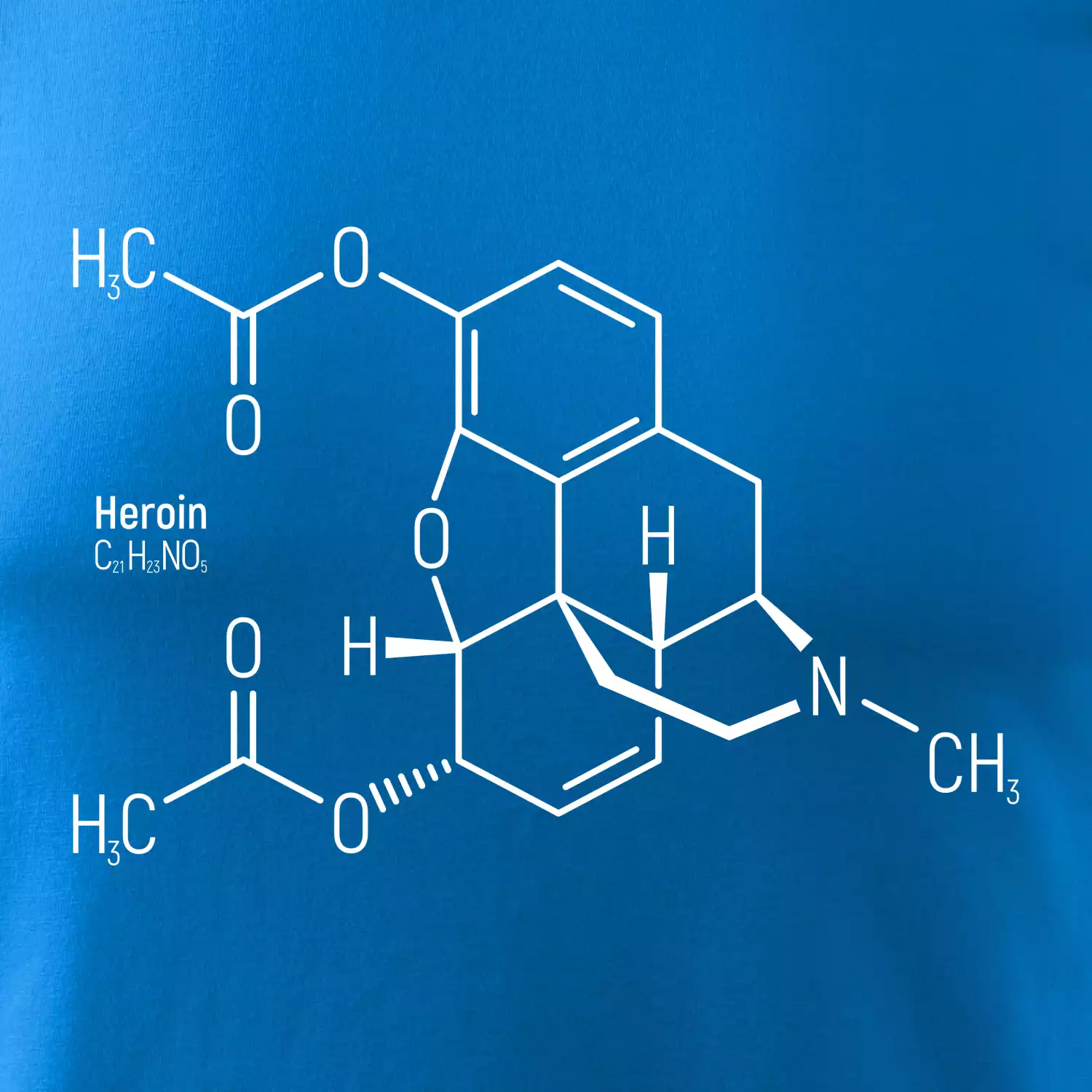 Molekulární struktura Heroin