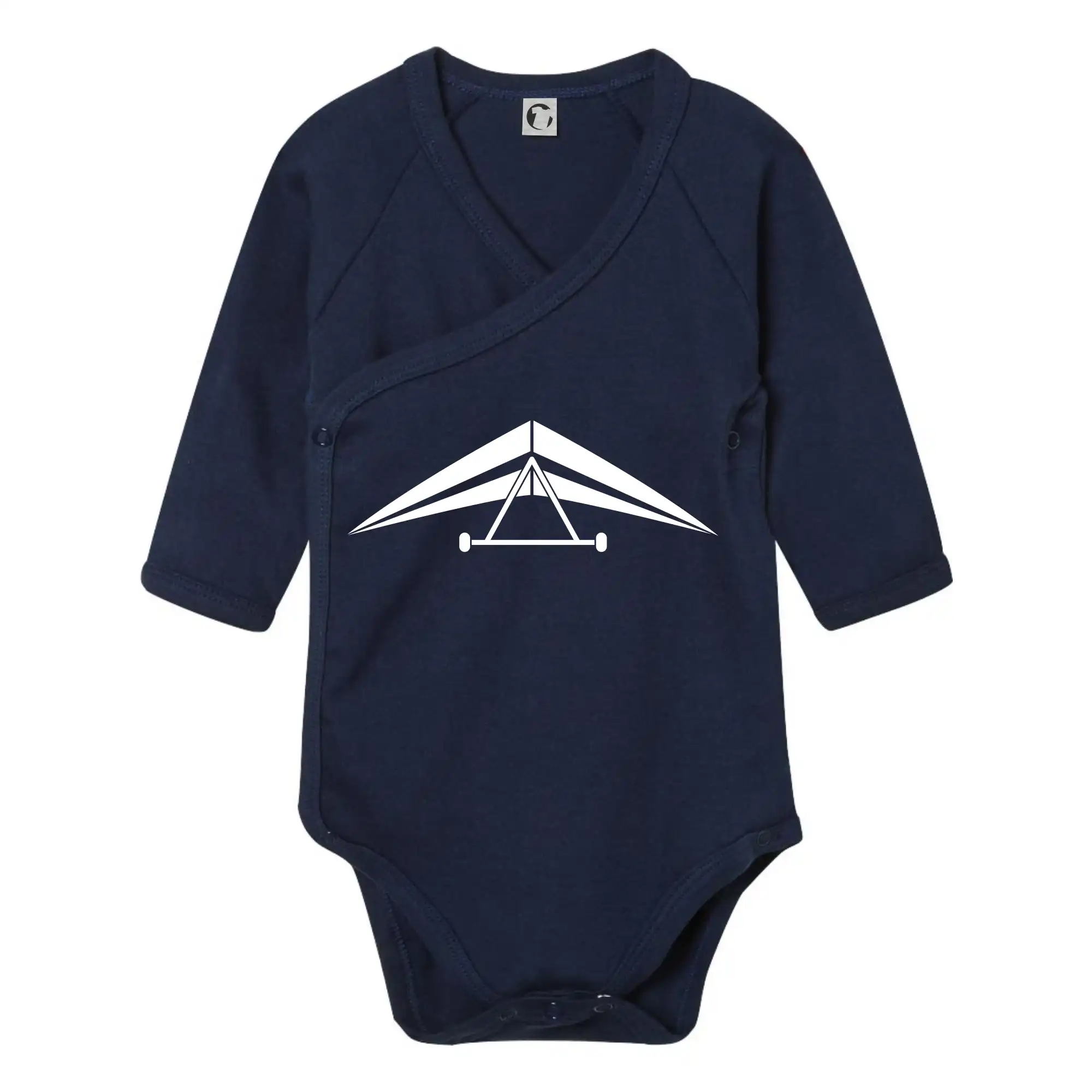 Tričká s motívom paraglidingu - Rogalo jednoduché - Body zavinovacie s dlhým rukávom