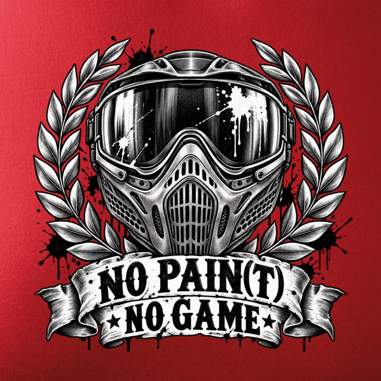 Motiv no paint no game s maskou