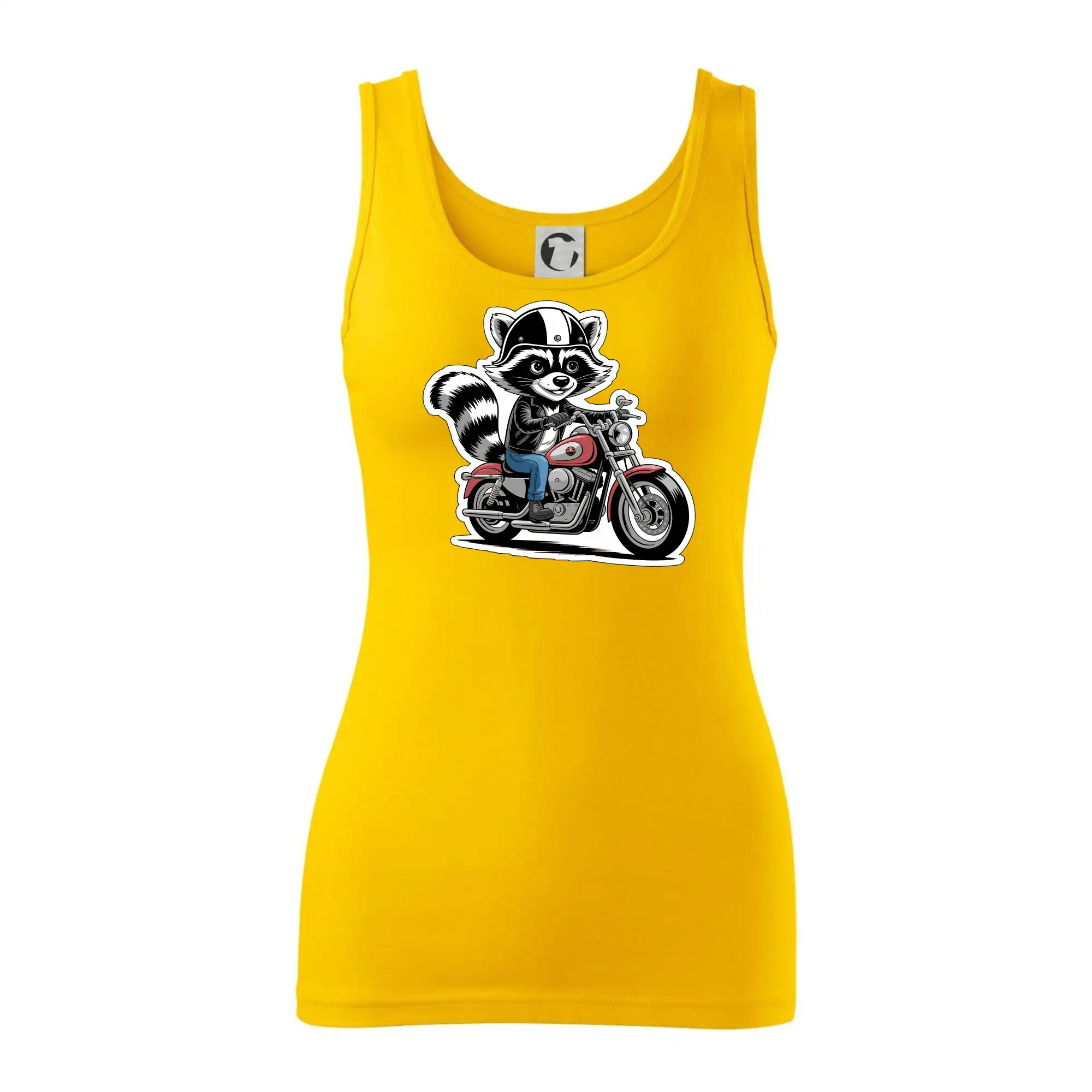 Mýval na motorce kreslený