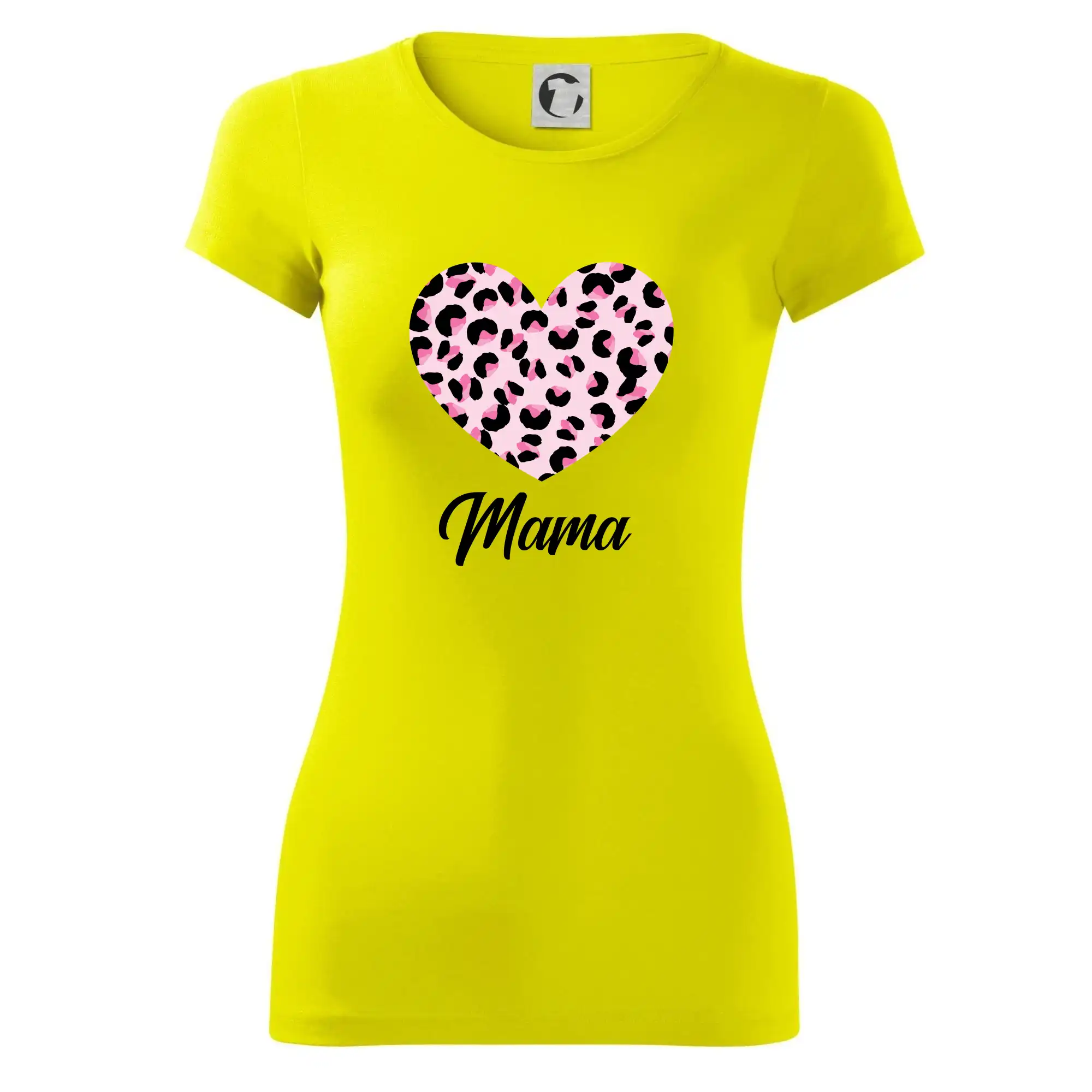 Tričká a mikiny pre mamičky - Srdce růžové - mama (Pecka Design) - Dámske tričko Glance - Priliehavejší strih