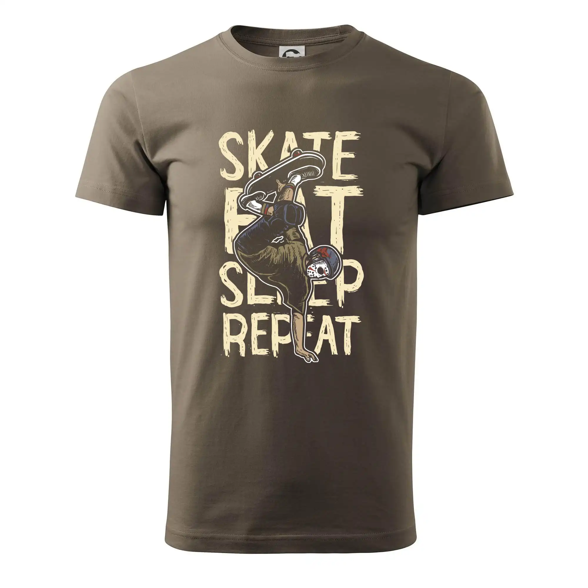 Longboard a Skatebord - Skate Eat Sleep Repeat - Pánske tričko nižšej gramáže