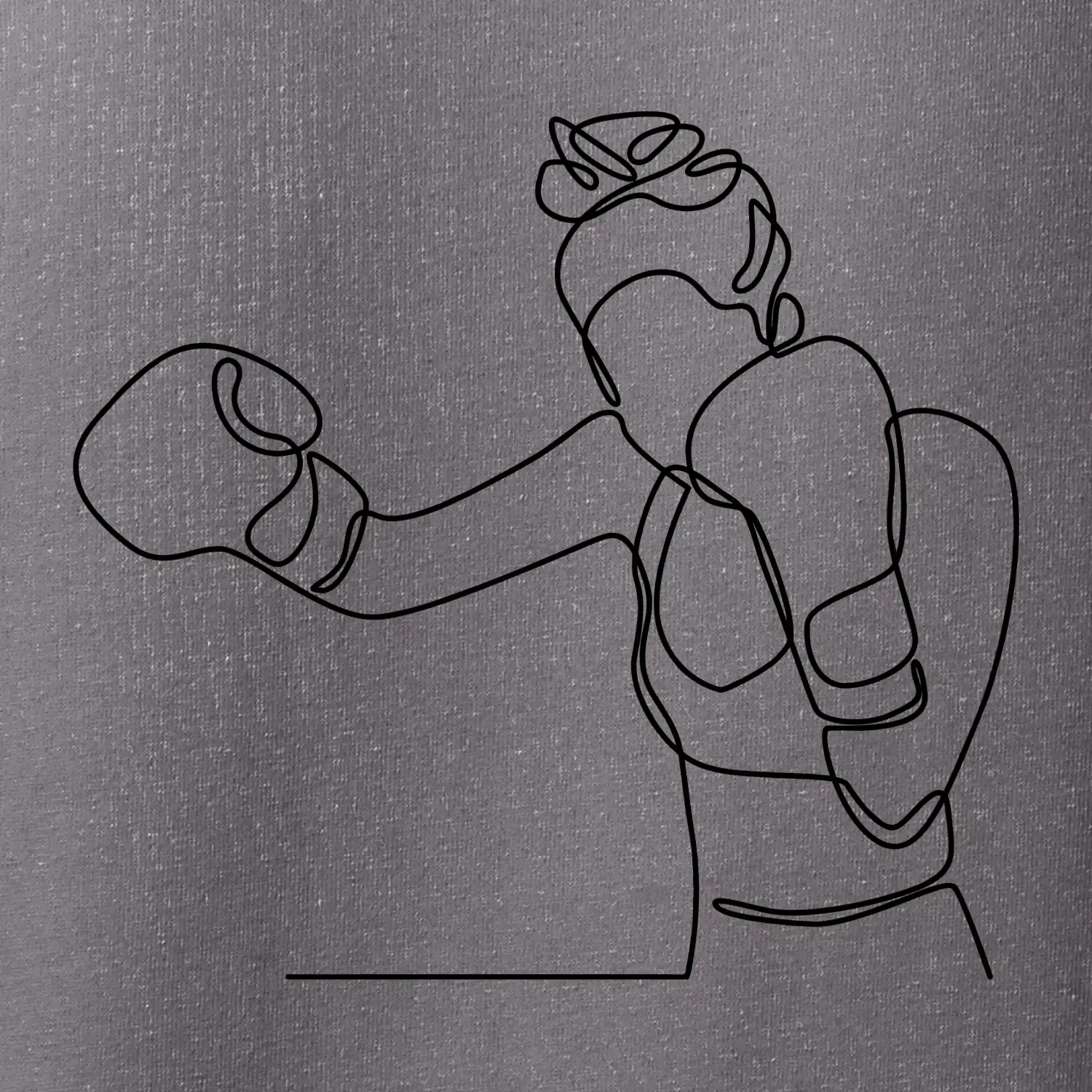 Žena boxerka jedním tahem