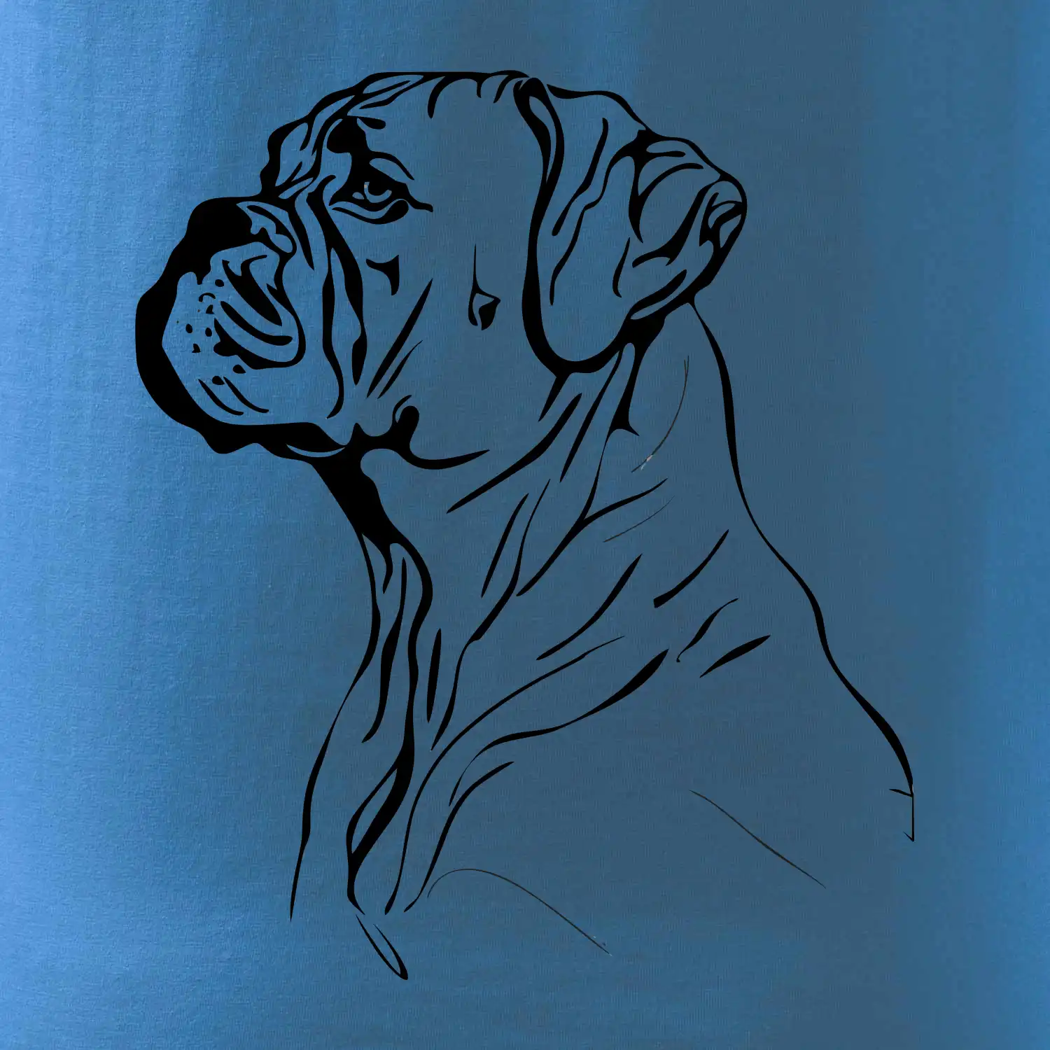 Boxer černá kresba