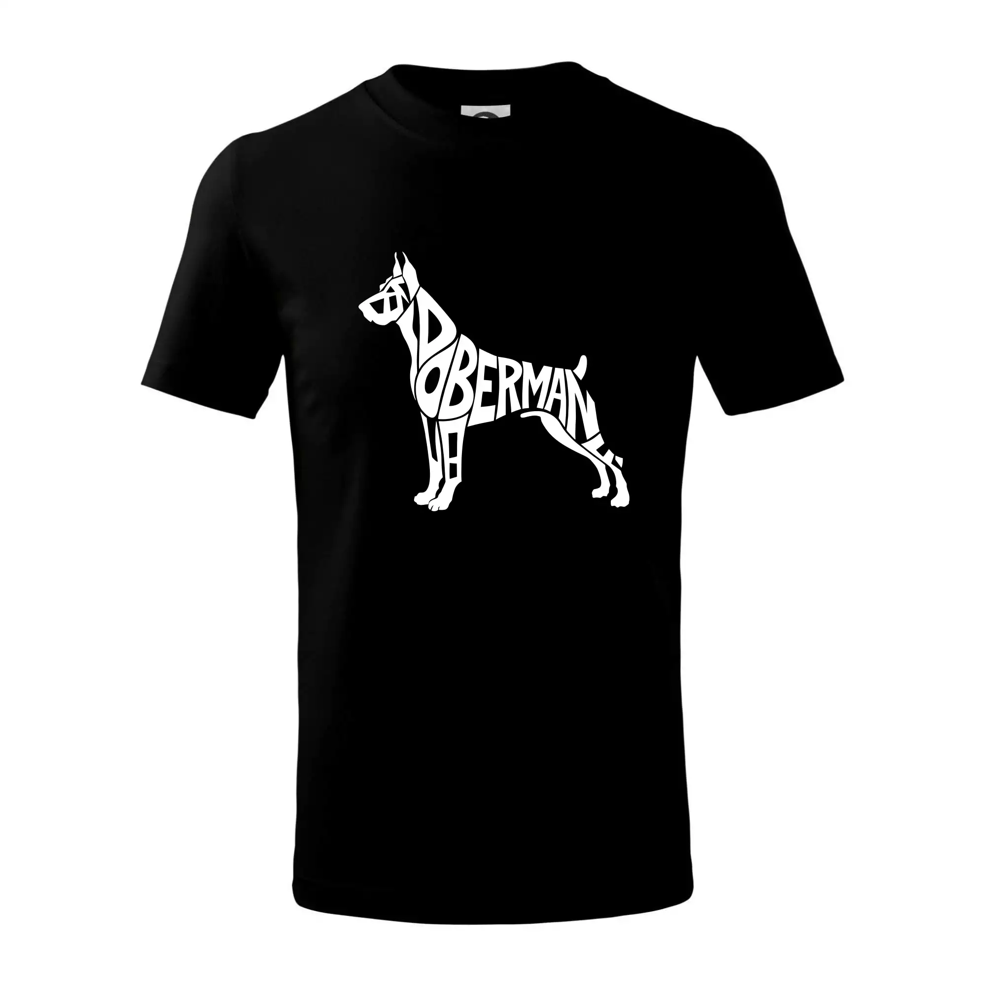 Doberman - nápis v tělě