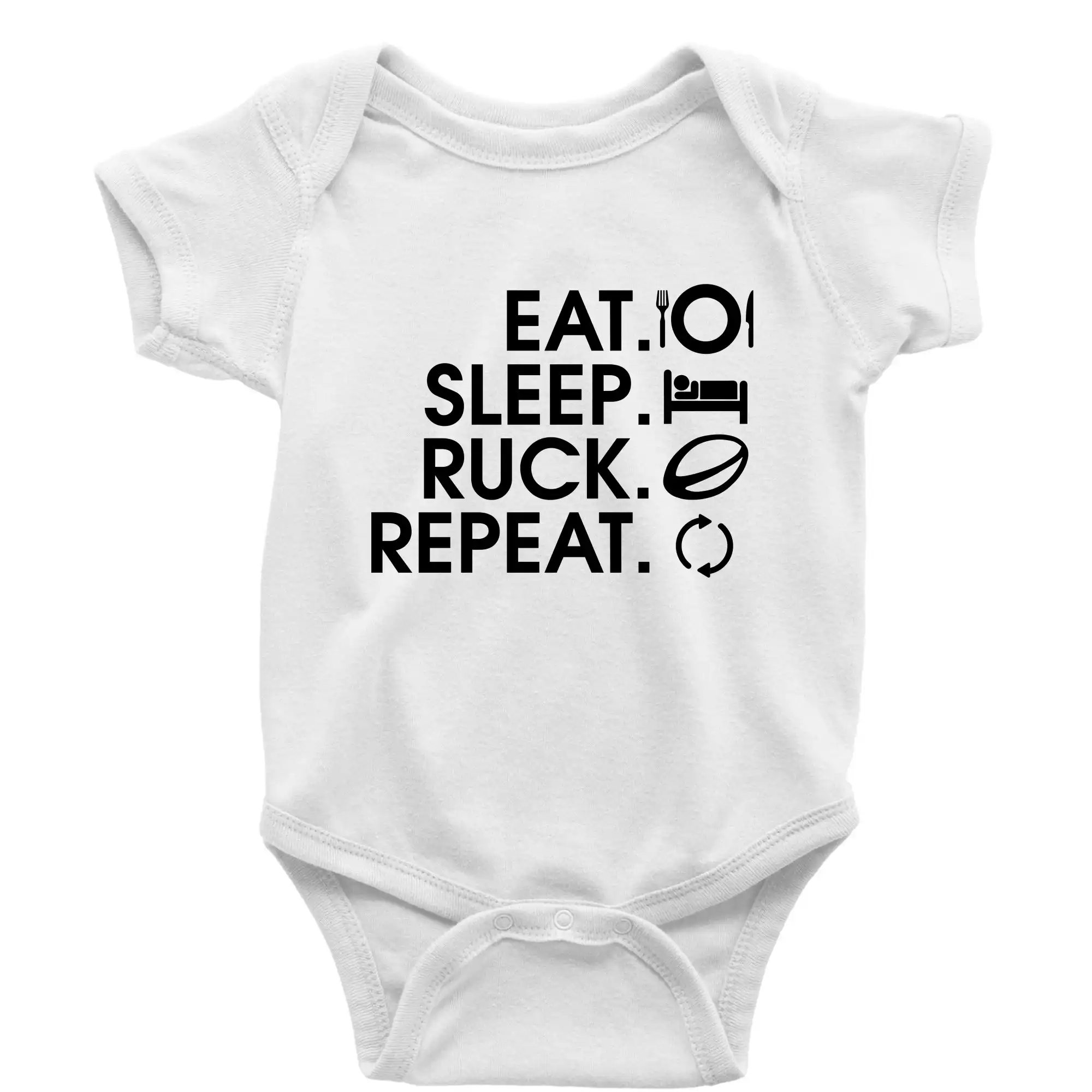 Ostatné športy - Eat sleep Rugby - Body dojčenské s krátkym rukávom