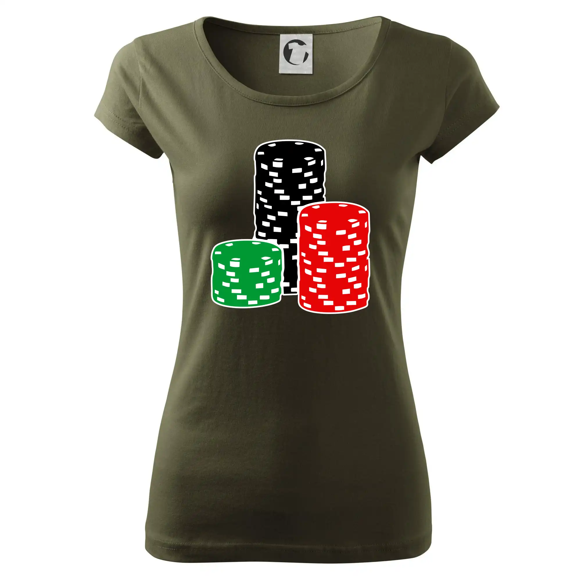 Poker tričká - Poker žetóny - Dámske tričko Pure