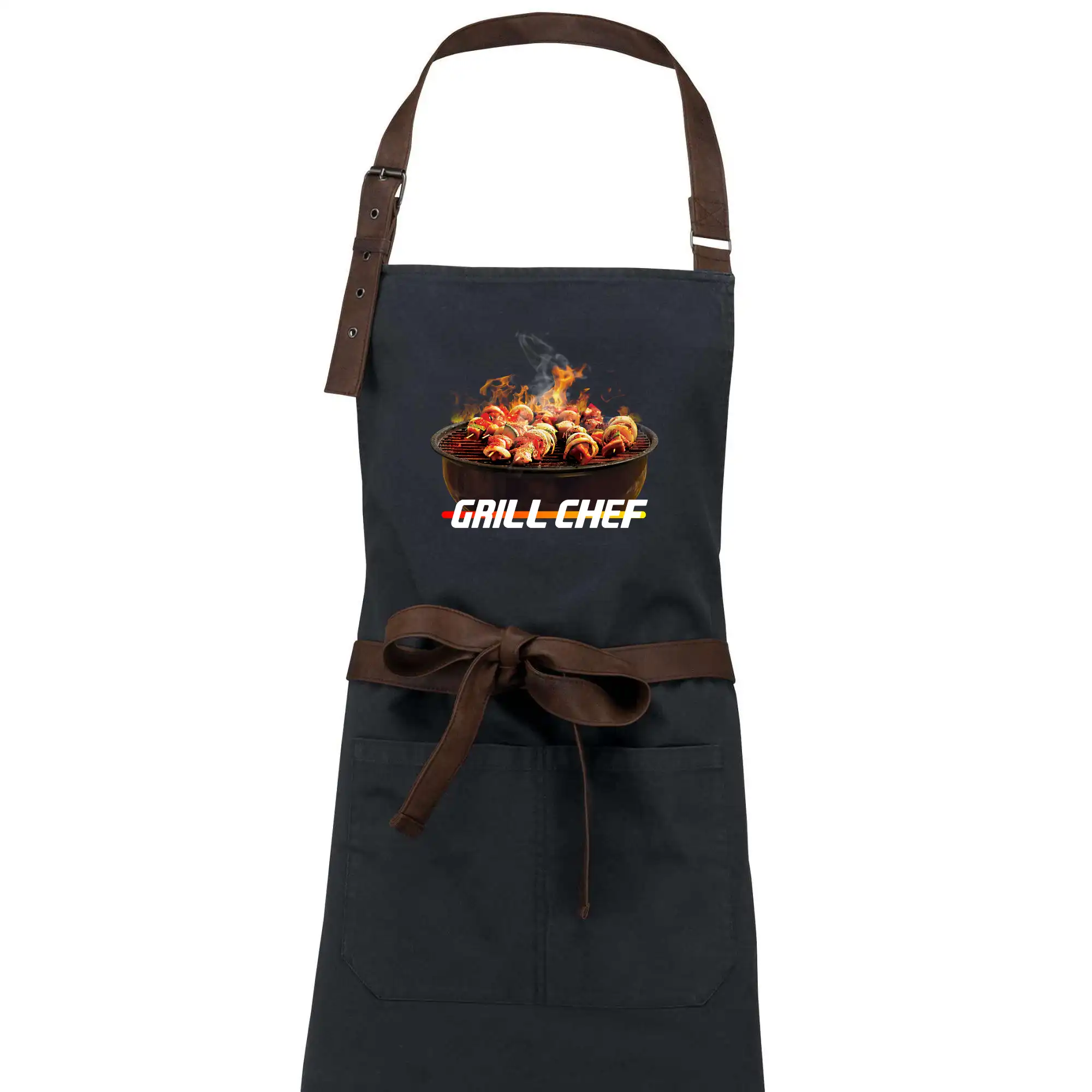 Tričká a zástery na grilovanie - Grill chef - grill s ohňom - Zástera Vintage