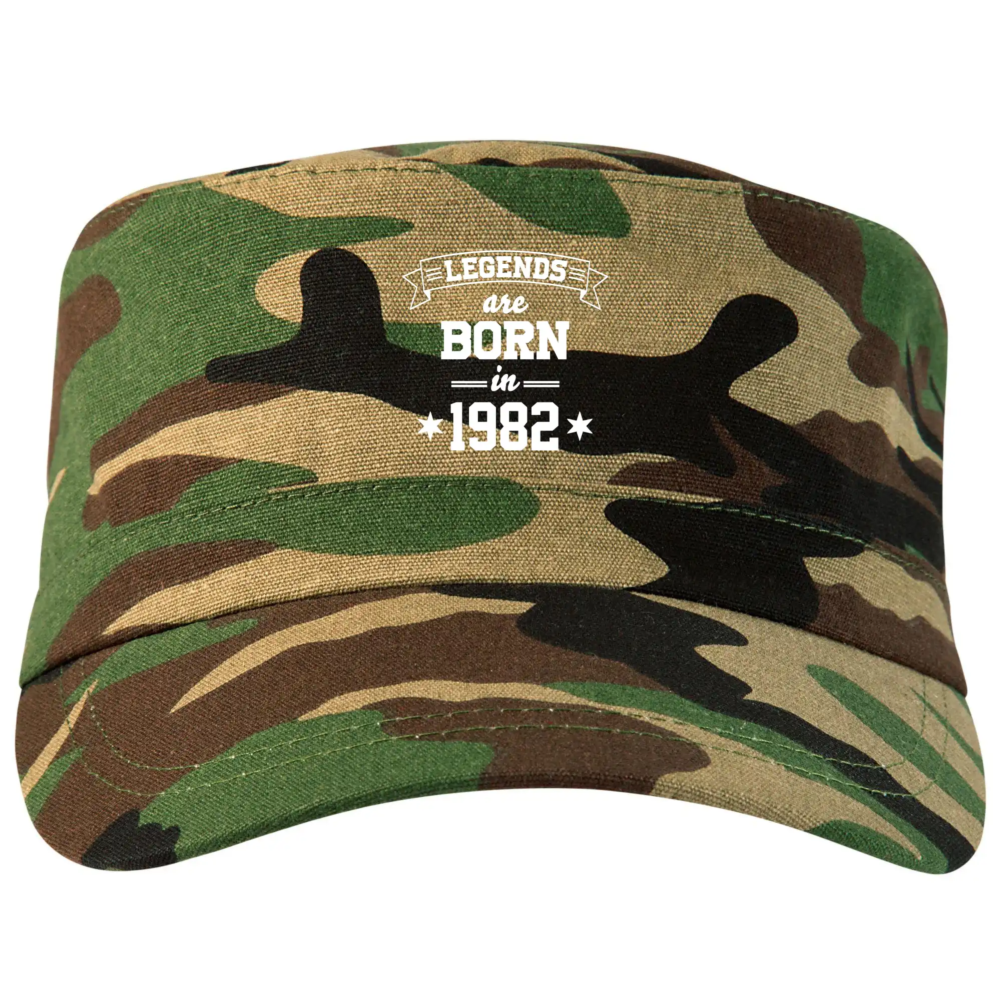 Trička s ročníkom 1982 - Legends are born in 1982 - Šiltovka CAMO
