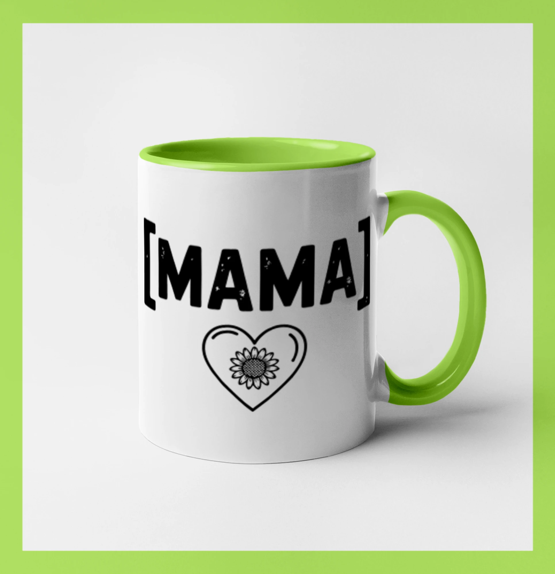 Máma nápis a srdce a slunečnice SK