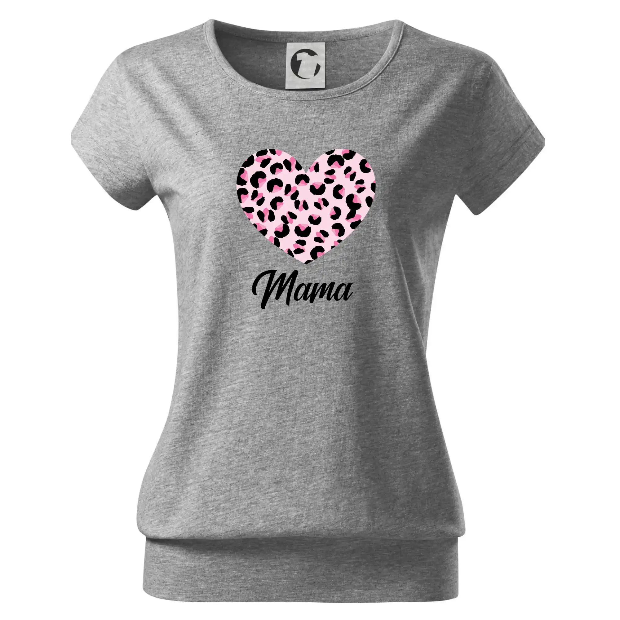 Tričká a mikiny pre mamičky - Srdce růžové - mama (Pecka Design) - Voľné tričko city