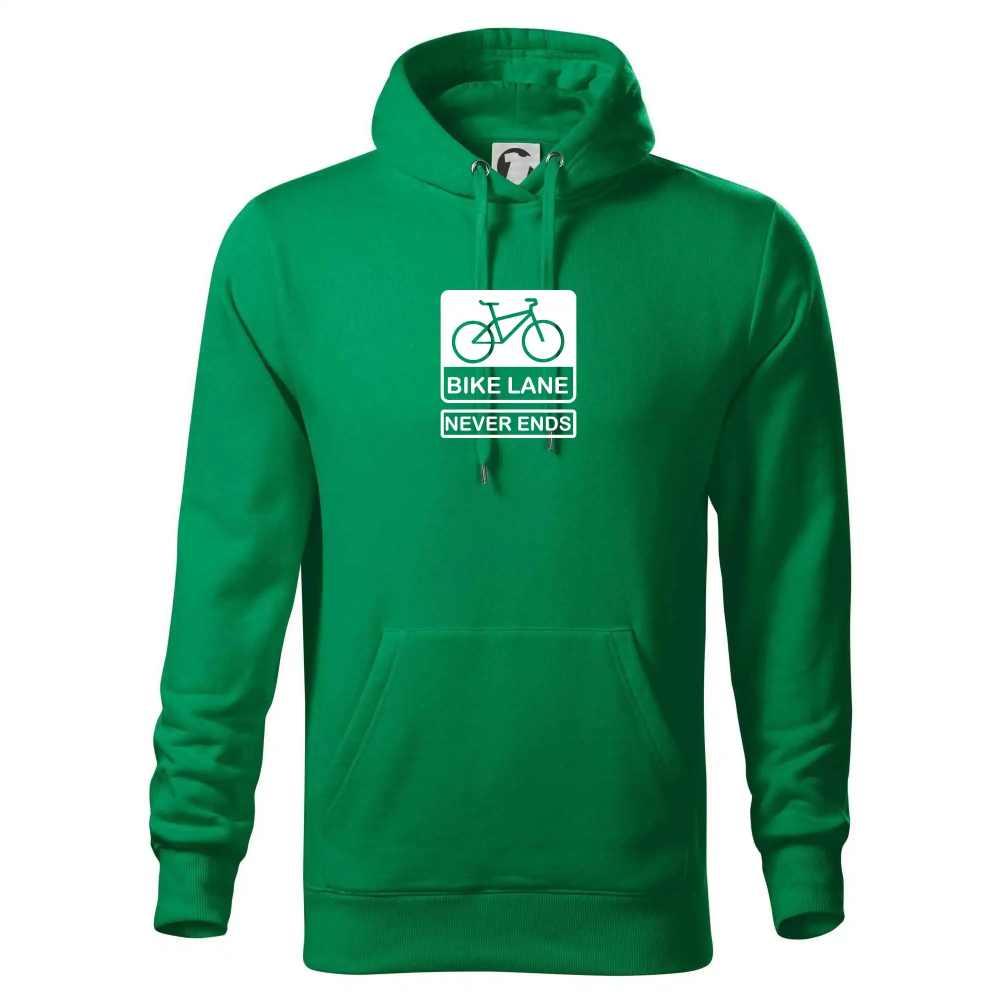 Tričko ako darček pre cyklistu - Bike lane - Mikina pánska Cape s kapucňou