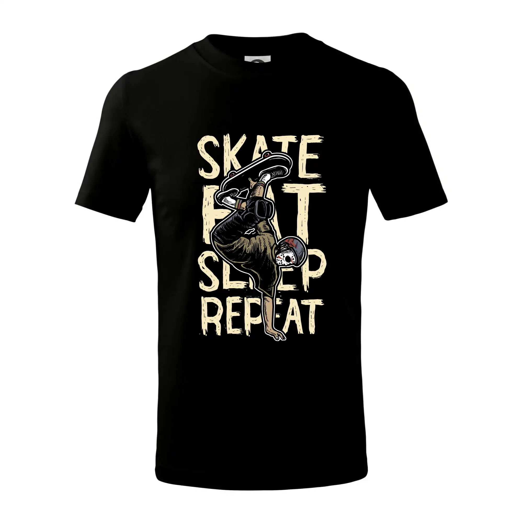 Longboard a Skatebord - Skate Eat Sleep Repeat - Tričko detské bavlnené