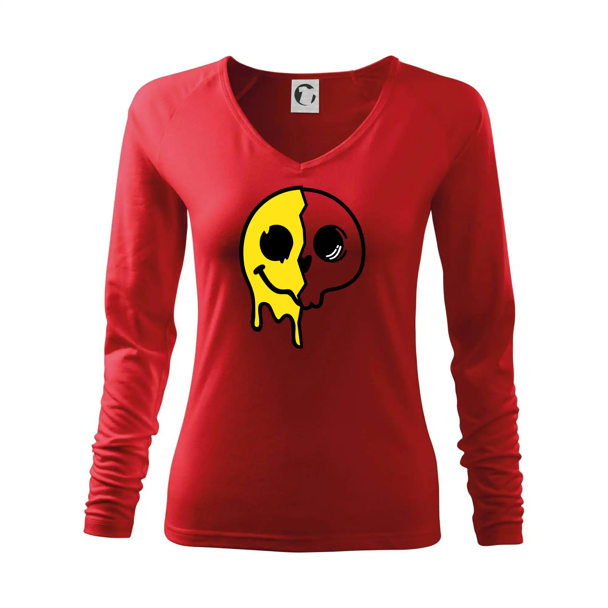 Tričká na párty - Yin & Yang yin-yang lebka smajlík - Tričko dámske Elegance