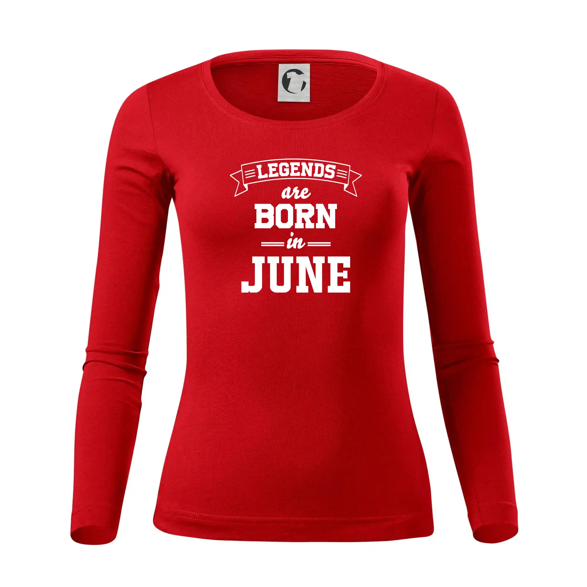 Tričká pre narodených v júni - Legends are born in June - Dámske tričko FIT-T LS - zužené