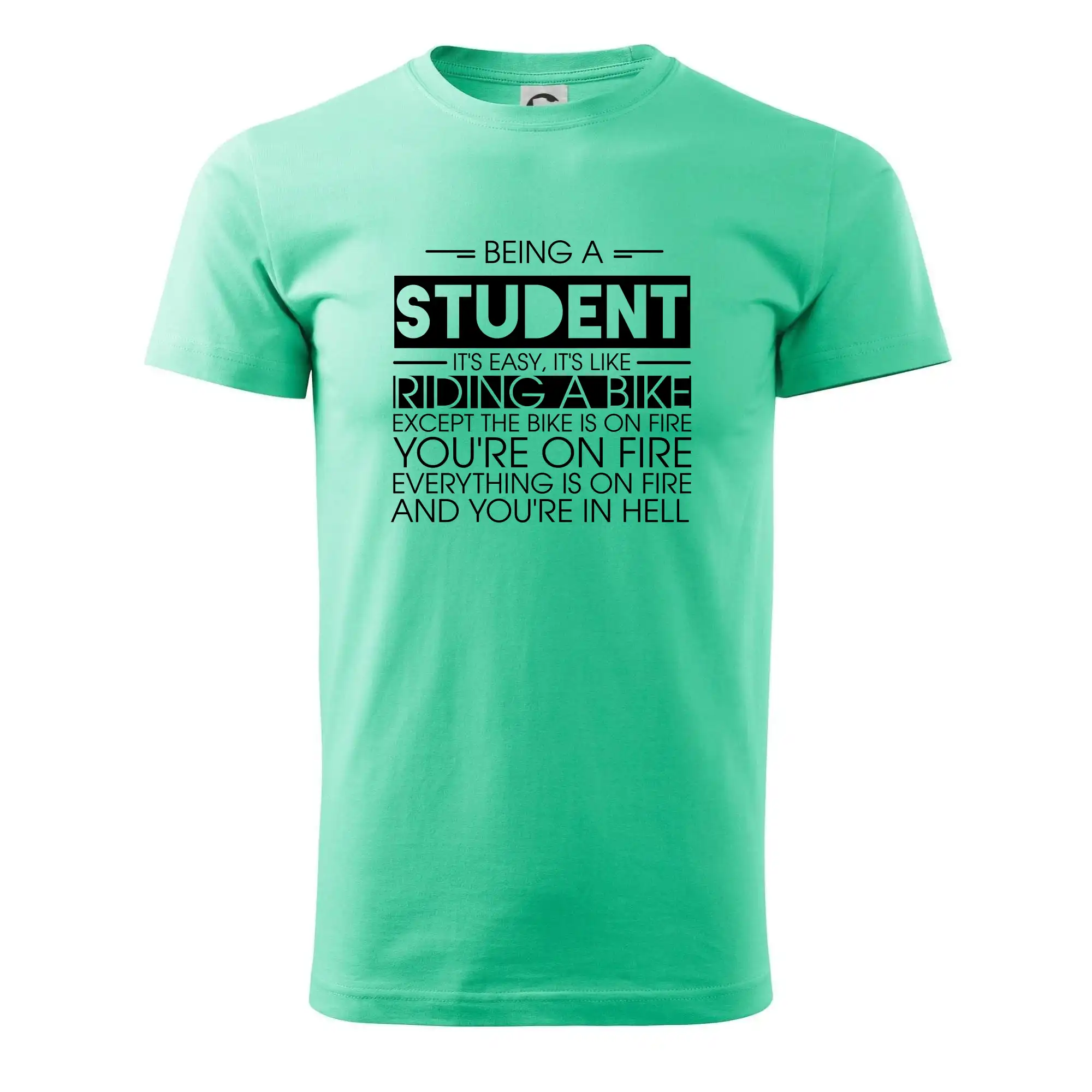 Ďalšie tričká pre školákov - Being a student - bike - Pánske tričko nižšej gramáže