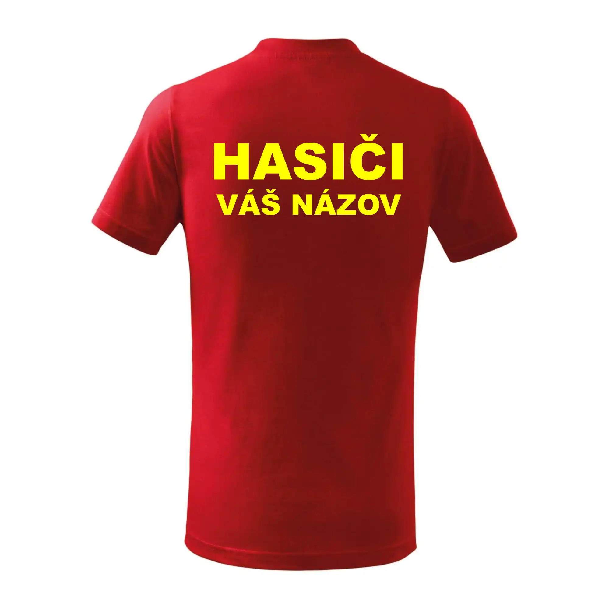 Hasiči - žltý nápis - váš názov zboru