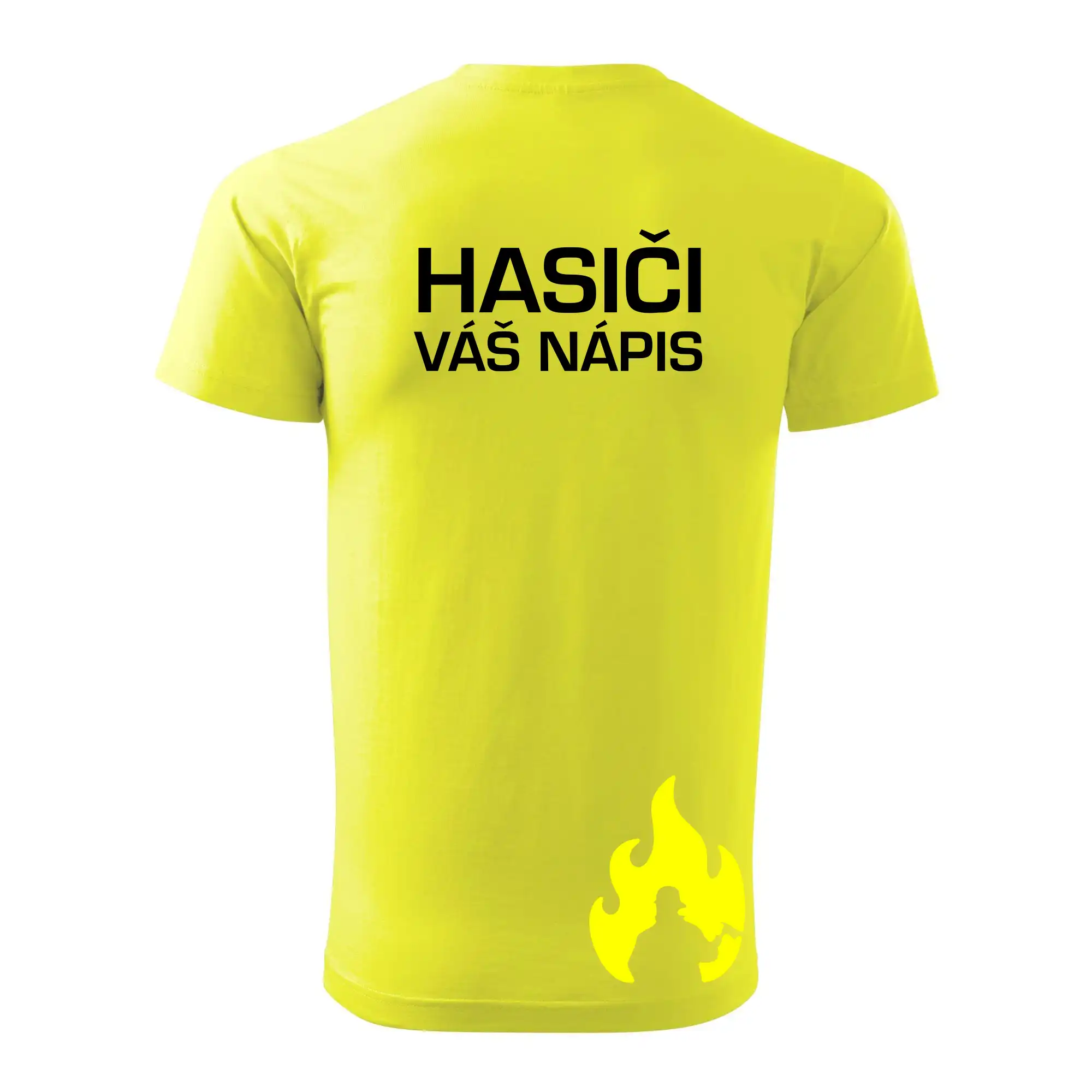 Hasič stojaci - nápis hasiči - Veľký nápis na chrbte