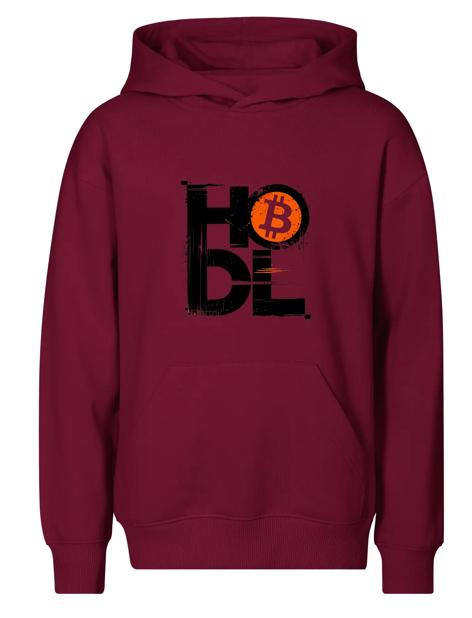 Hodl velký nápis a logo BTC