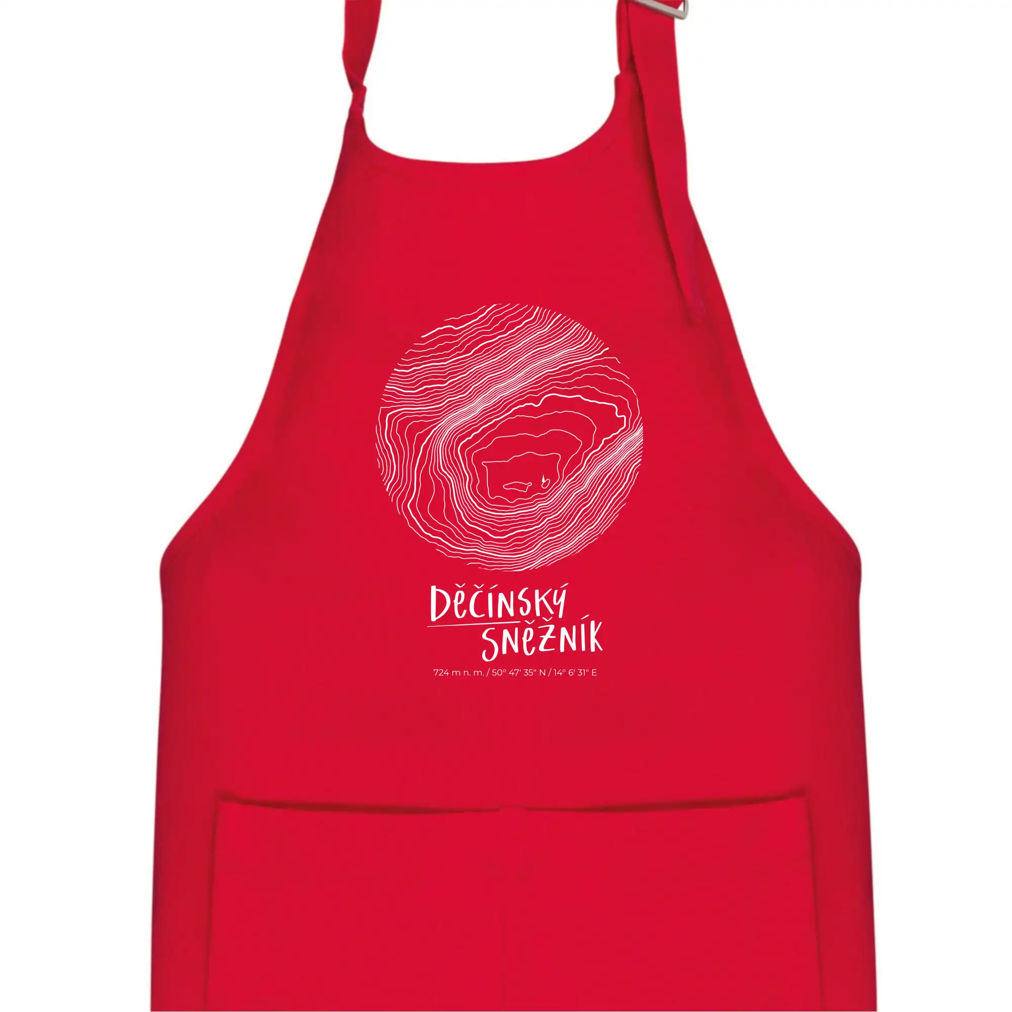 Děčínský Sněžník - vrstevnice v kruhu