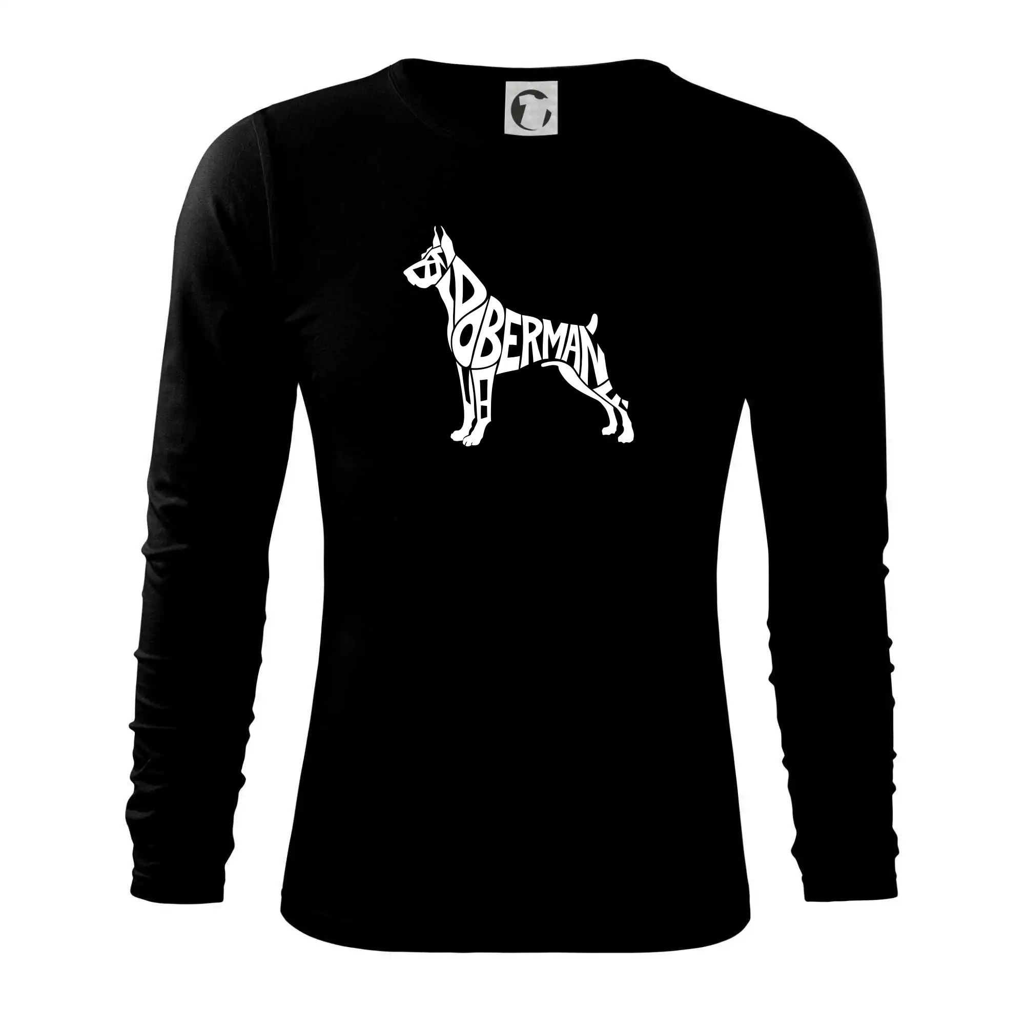 Doberman - nápis v tělě