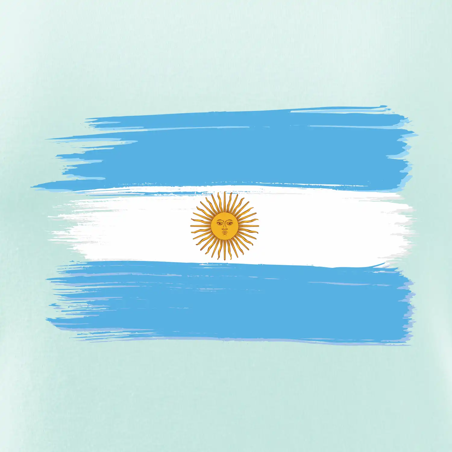 Argentina vlajka kreslená štětkou