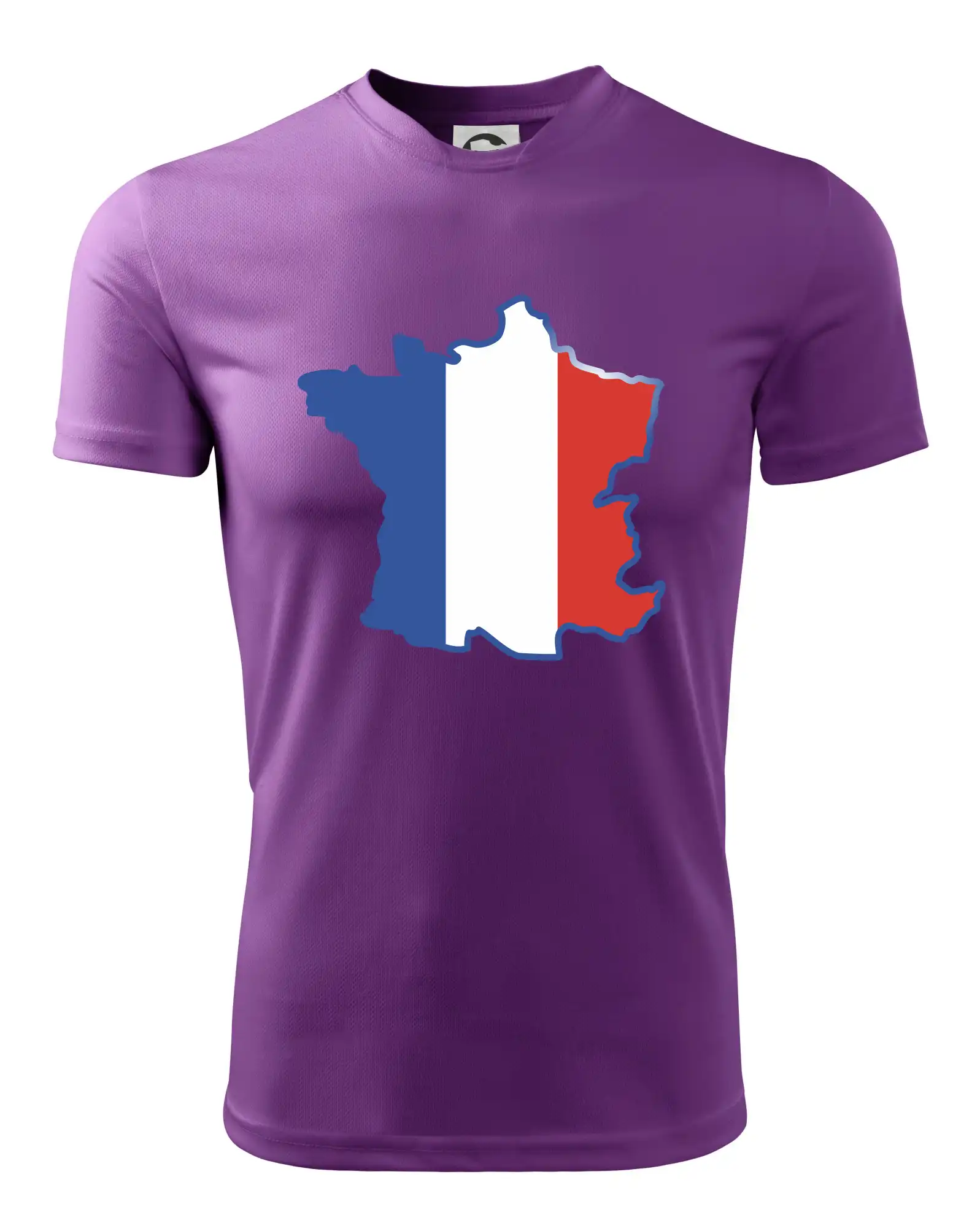 Francouzská vlajka mapa obrys