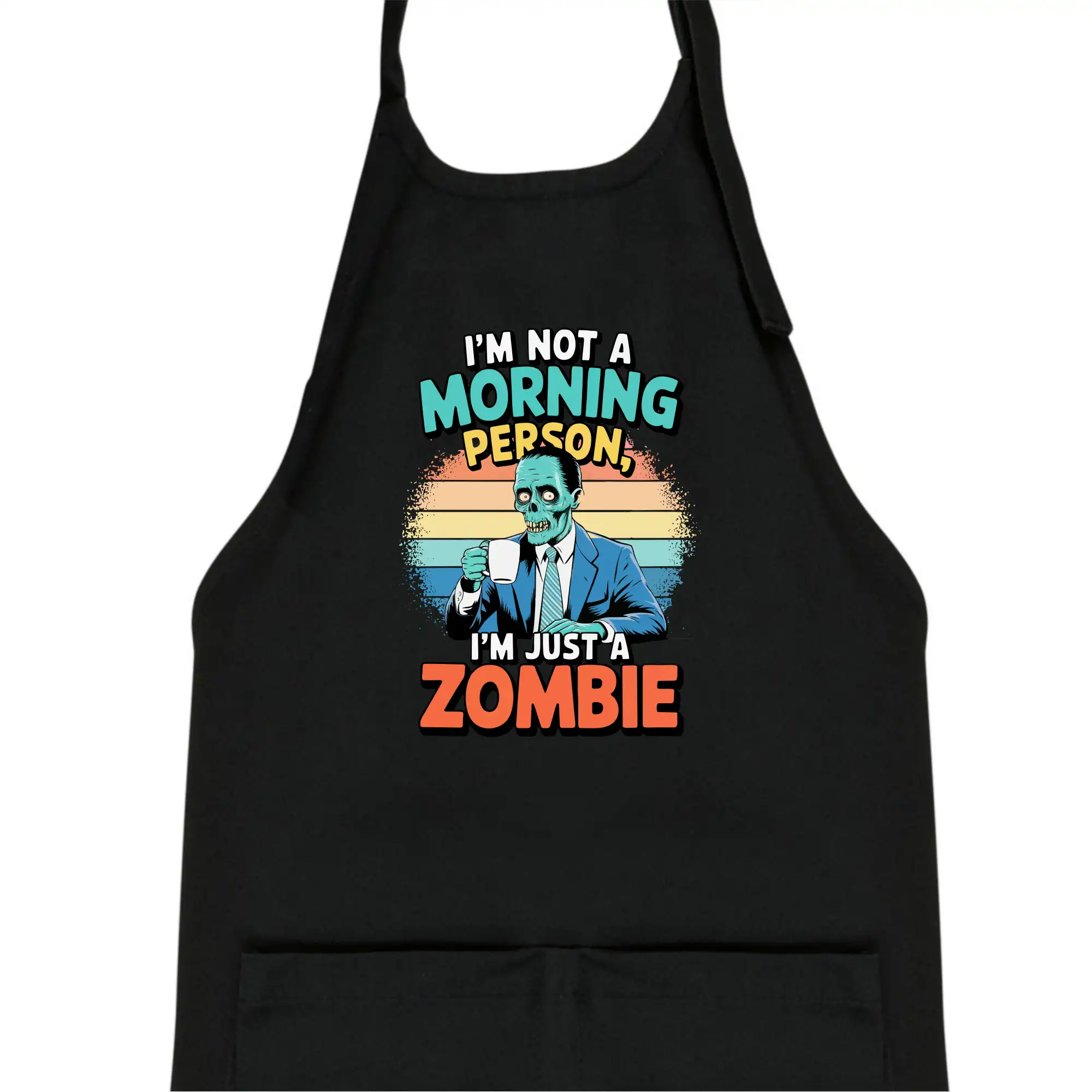 Ostatné nápisy - I'm not a morning person, I'm just a zombie - Detská zástera na varenie