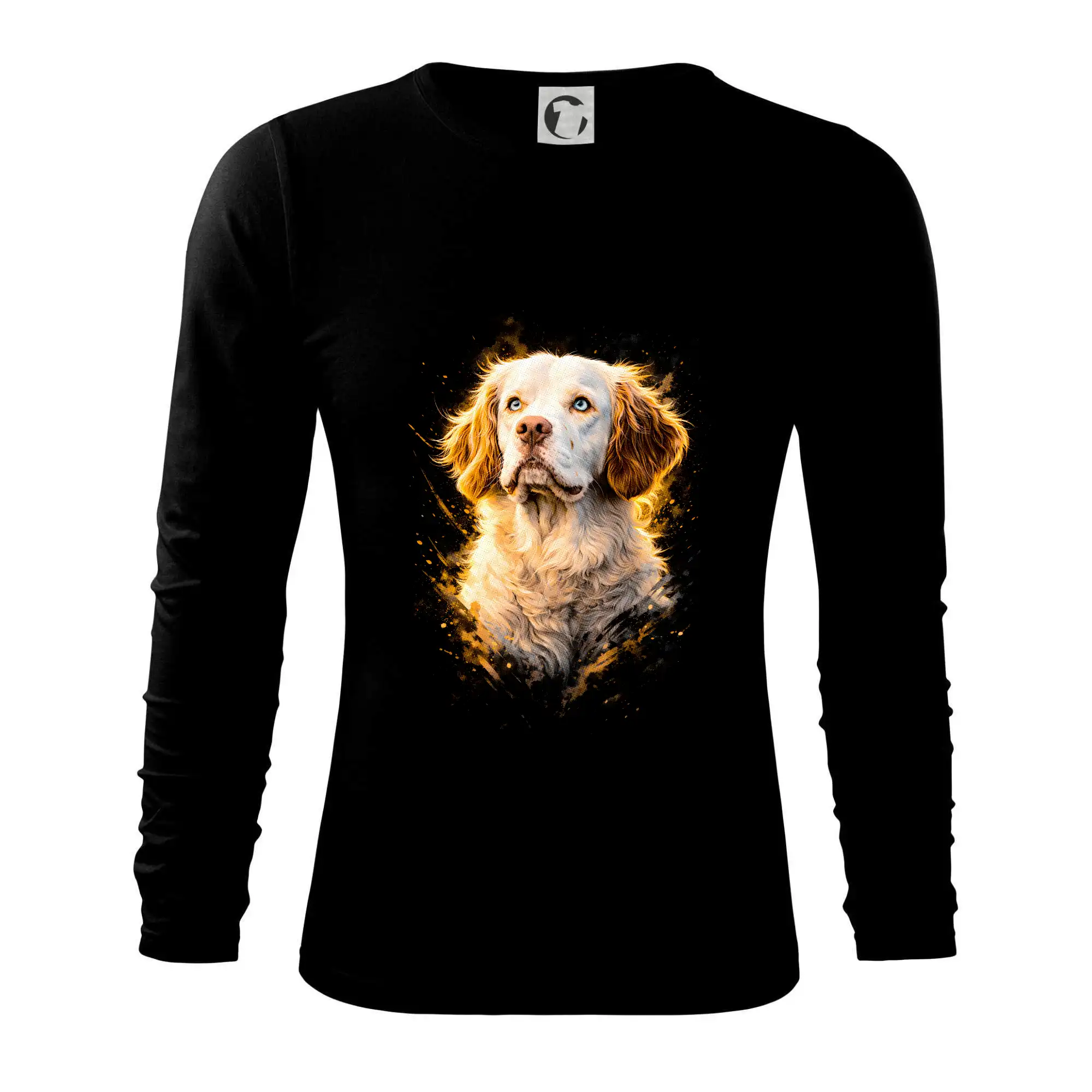 Ostatné psie plemená - Obrázok poltón Clumber španiel - Tričko s dlhým rukávom FIT-T long sleeve