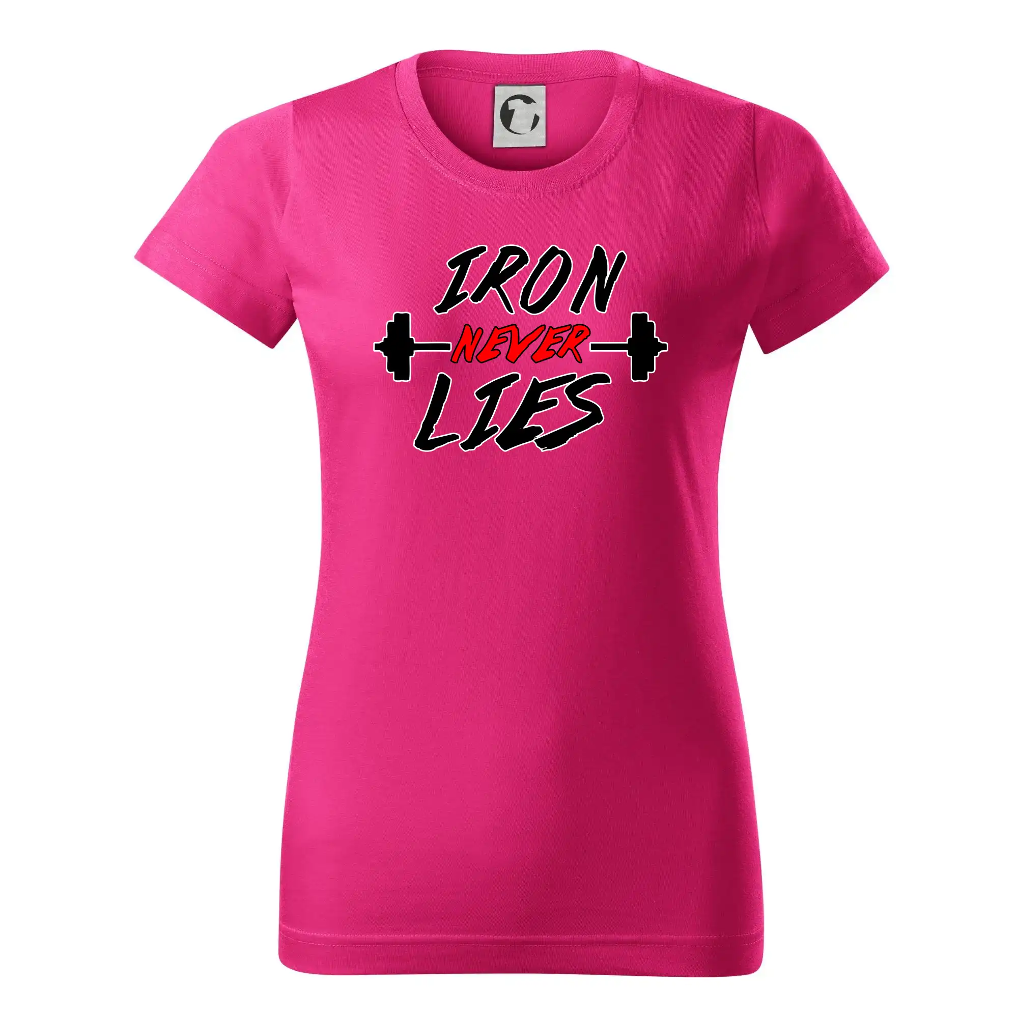 Posilňovani - Iron never lies - Dámske tričko basic - ľahko voľnejšie a dlhšie