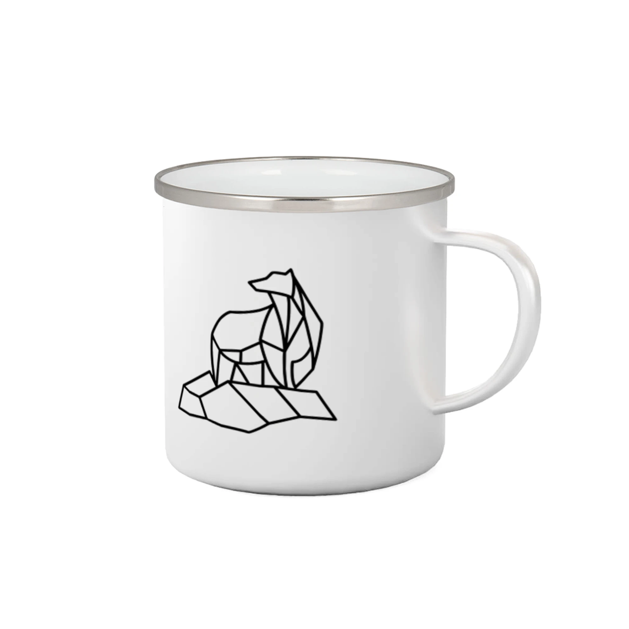 Tričká so zvieratami - Geometria ľadový medveď na ľade - Plecháčik