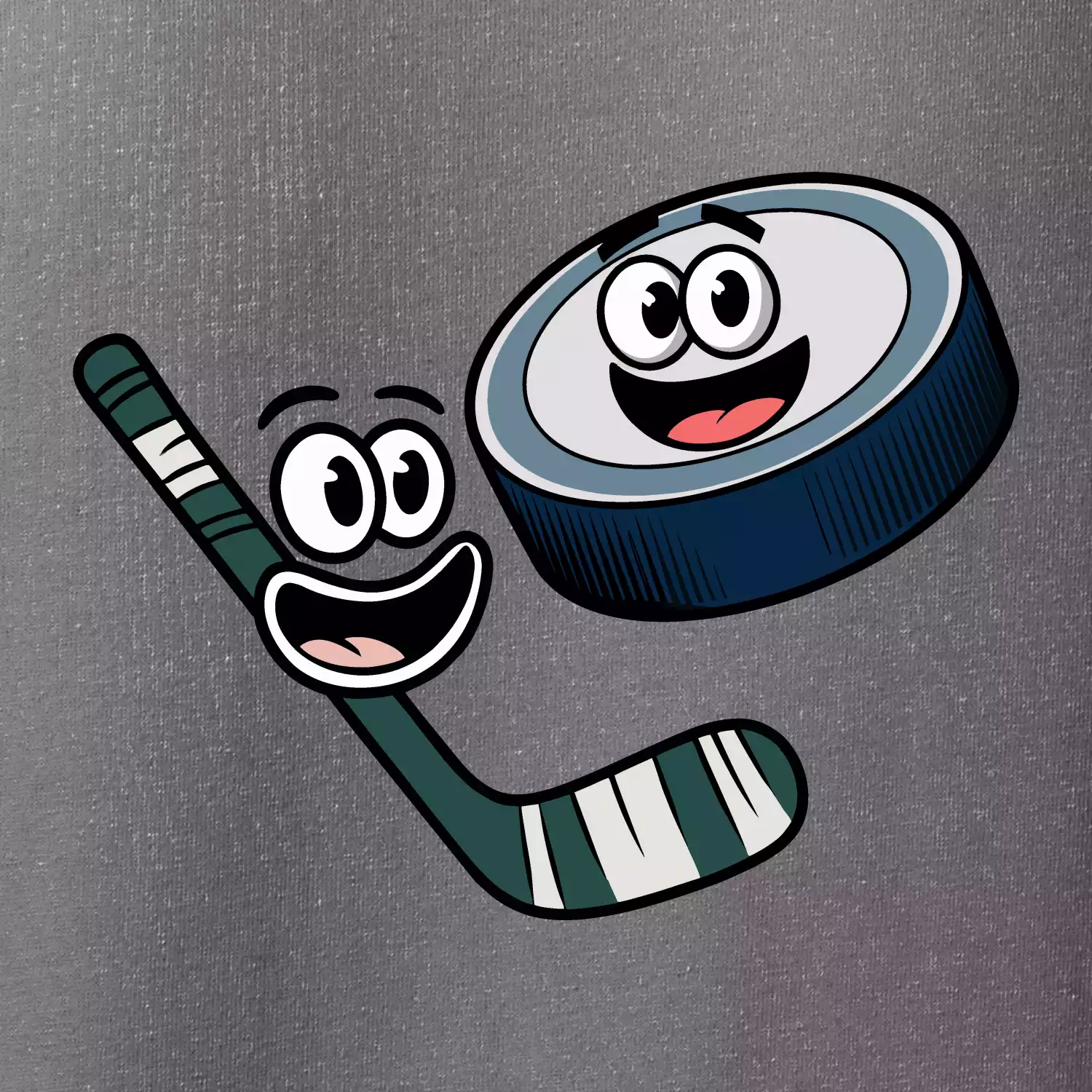 Parové triko - Puk a hokejka