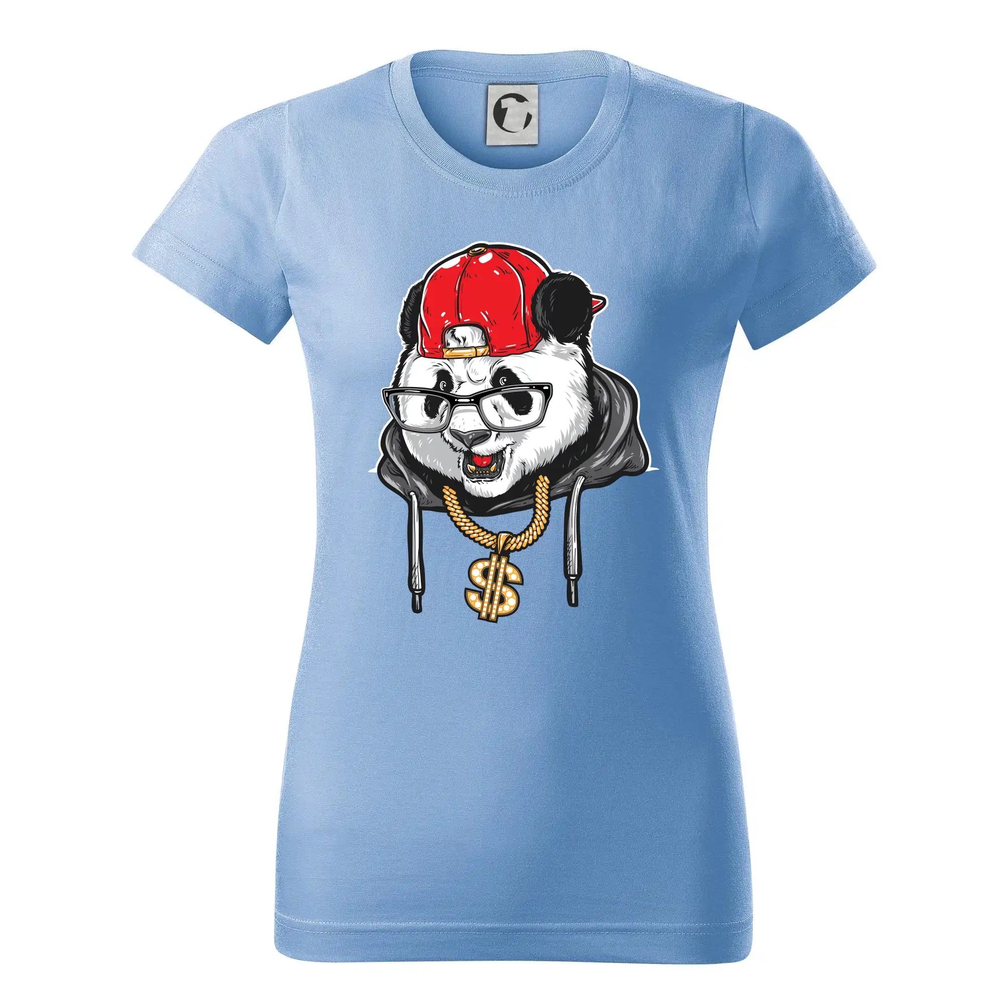 Hudobné tričká - Hip hop panda - Dámske tričko basic - ľahko voľnejšie a dlhšie