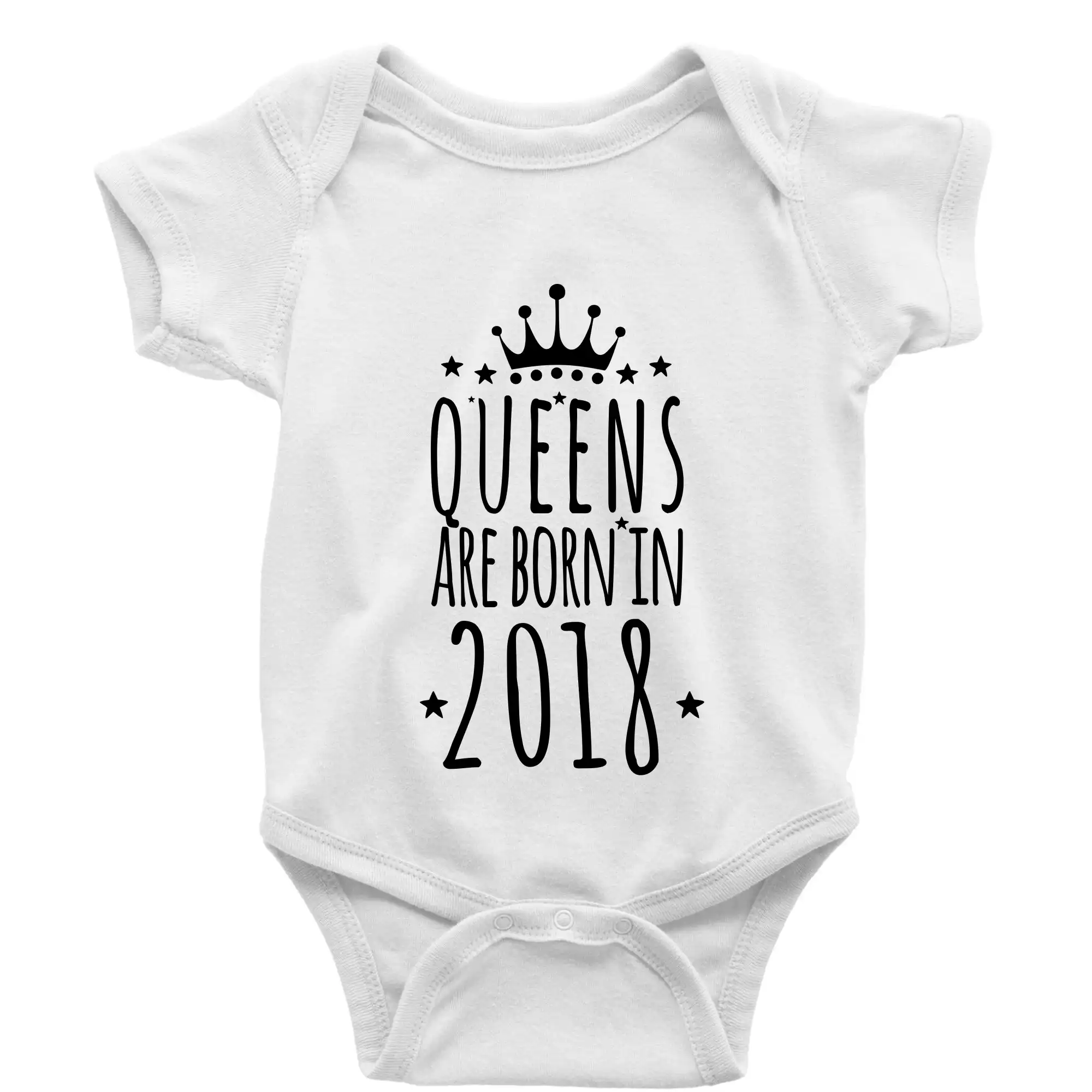 Queens are born in 2018 - Body dojčenské s krátkym rukávom