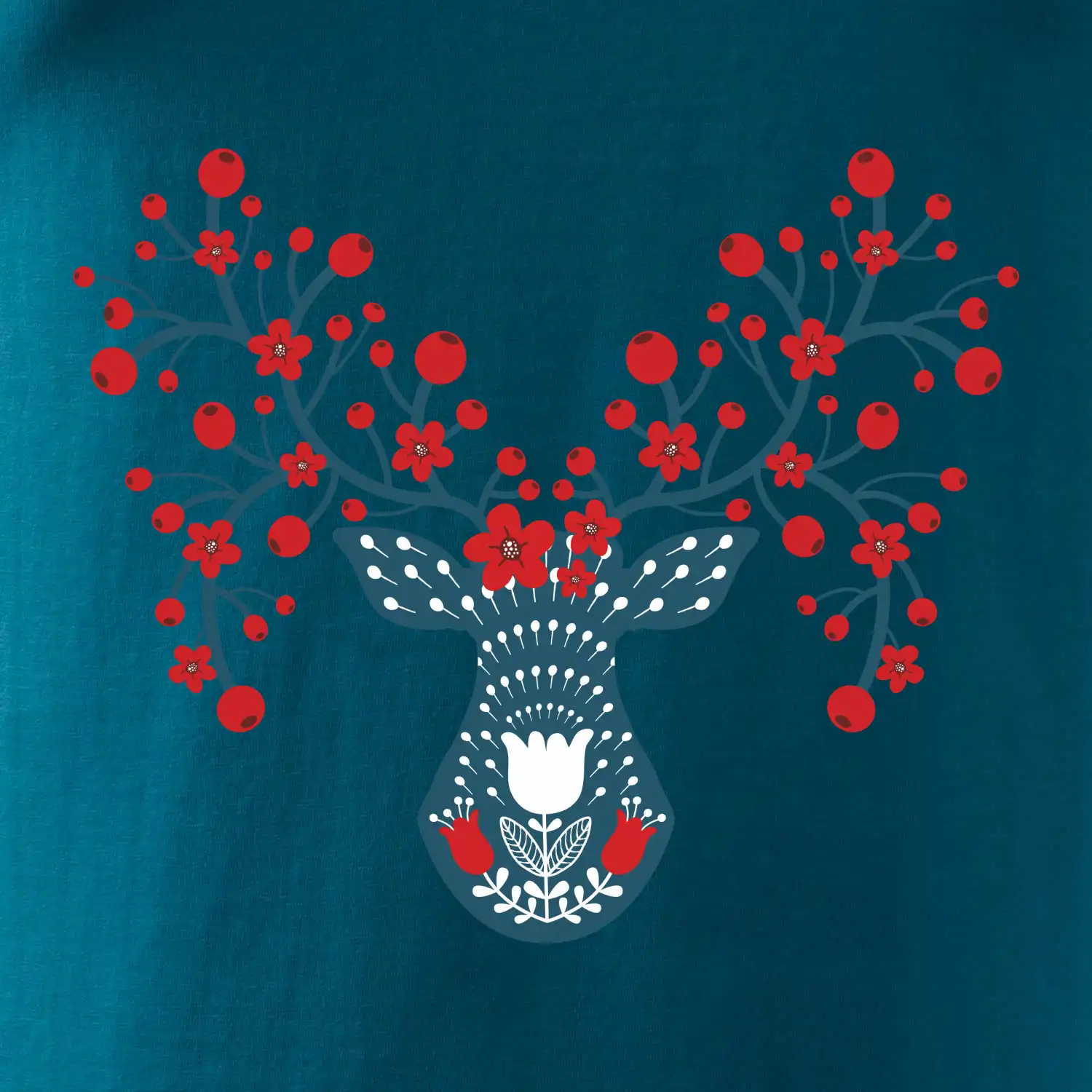 Folklor - jelen s červenými plody