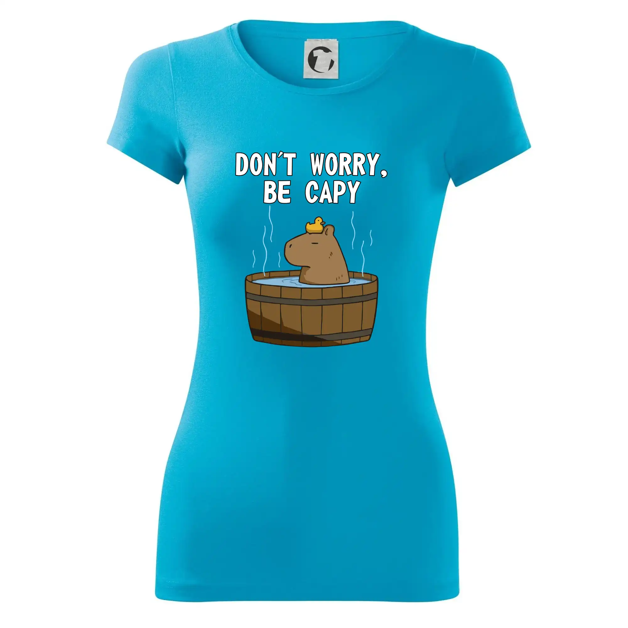 Tričká so zvieratami - Don't worry be capy - Dámske tričko Glance - Priliehavejší strih