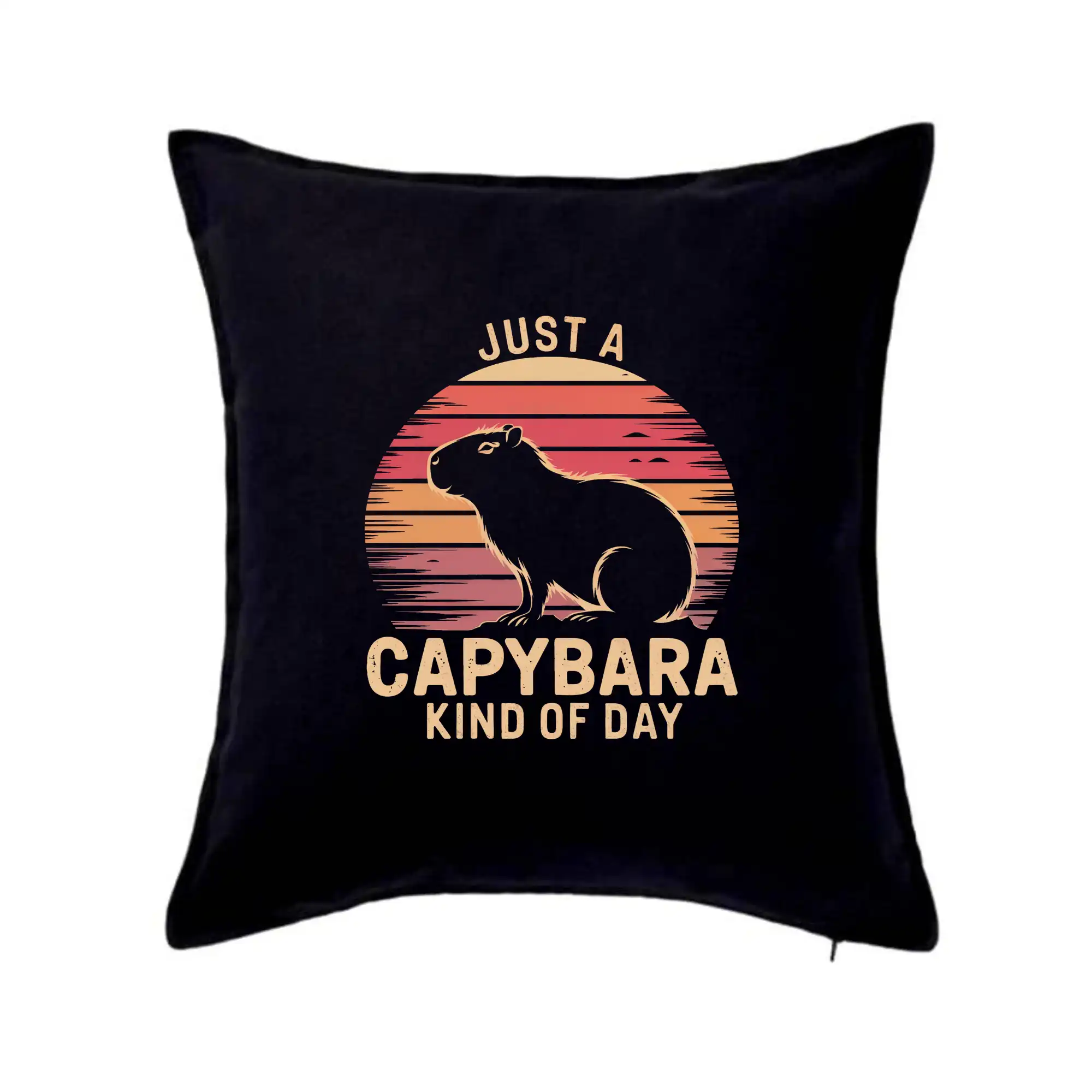 Tričká so zvieratami - Just a Capybara Kind of Day - Vankúš 50x50