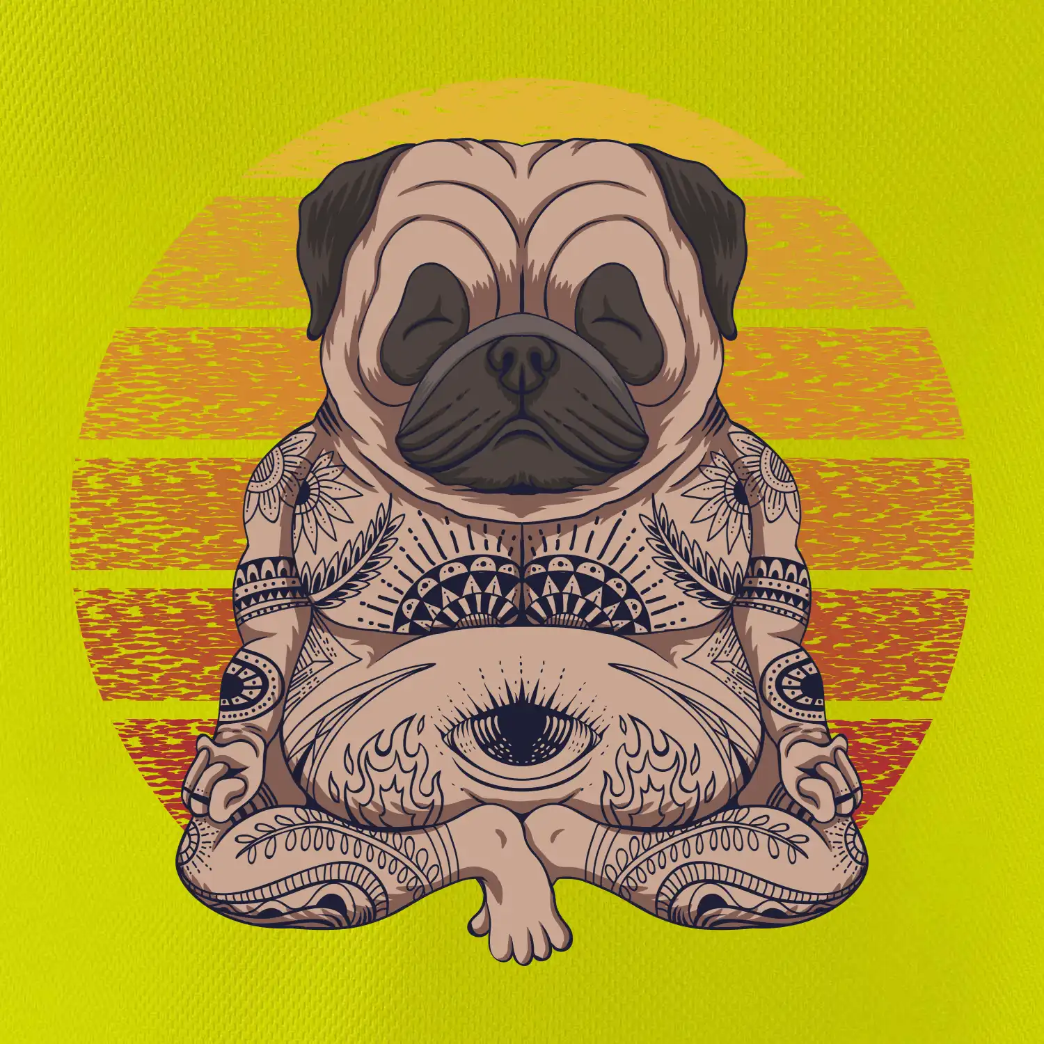 Yoga meditace - pug