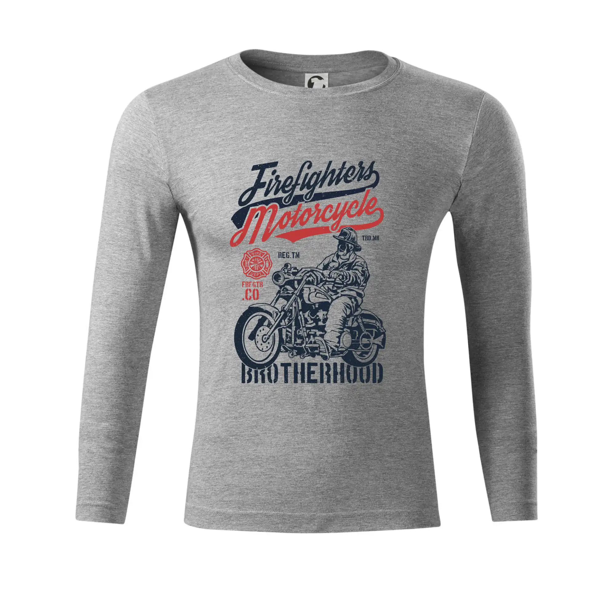 Originálne tričká pre hasičov - Firefighters Motorcycle - Tričko Progress s dlhým rukávom