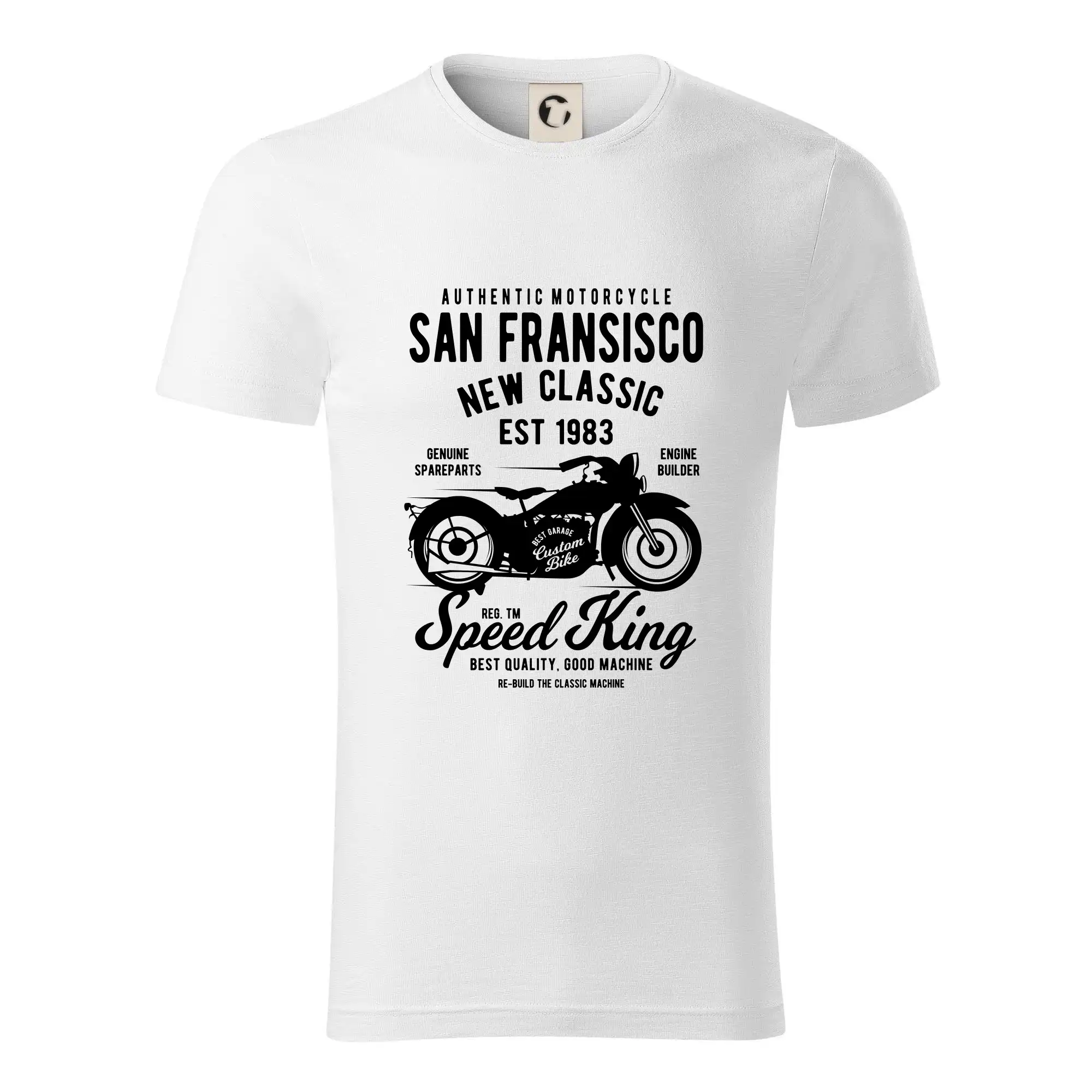 Tričká a mikiny s potlačou motoriek – pre pravých motorkárov - San Fransisco Motorcycle - Tričko z organickej bavlny
