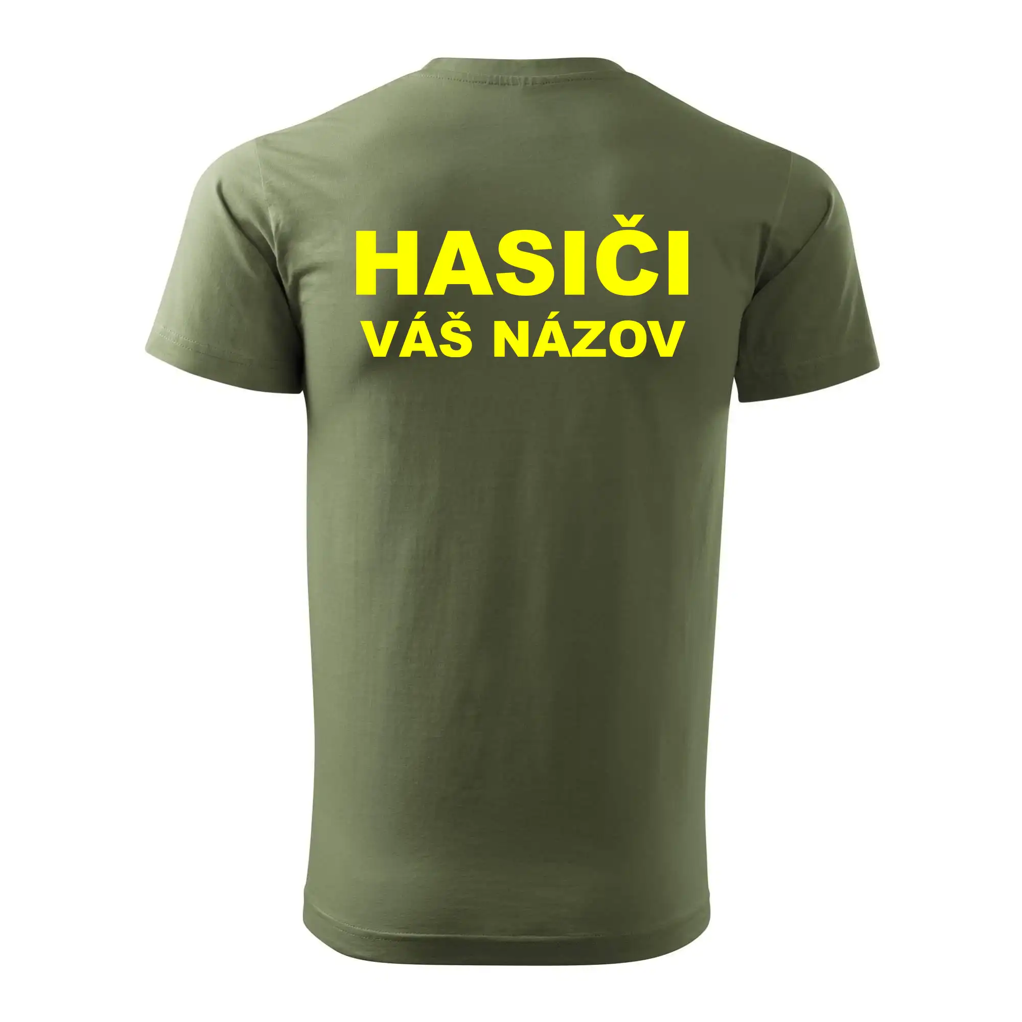 Hasiči - žltý nápis - váš názov zboru