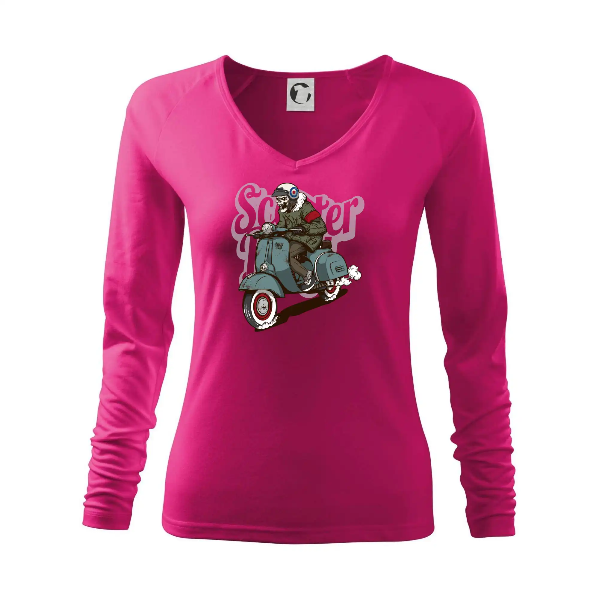 Tričká pre motorkárov¨ - Skúter boy v bunde - Tričko dámske Elegance